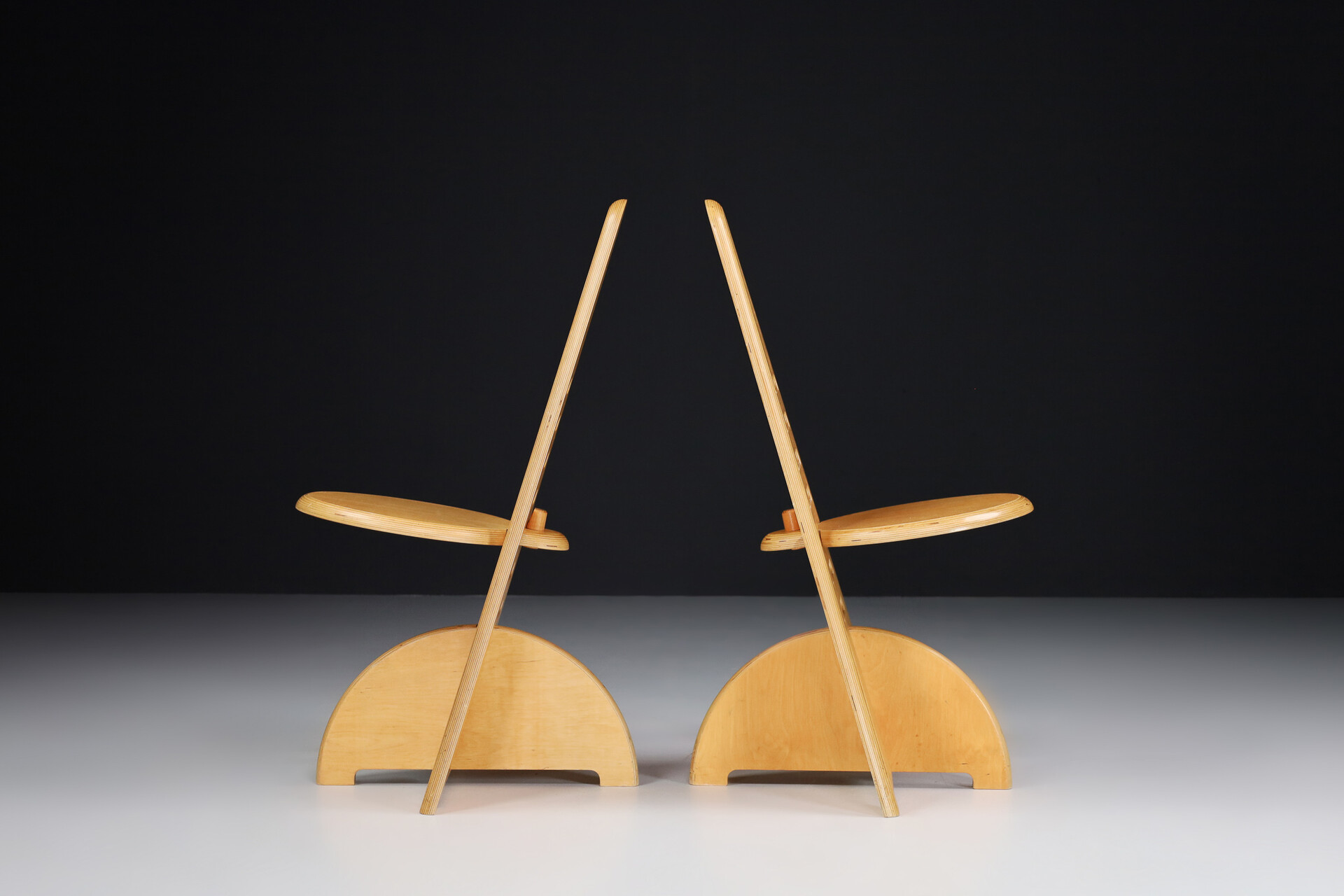 Lundi-Sit Plywood Chairs by Gijs Boelaars for Lundia, The Netherlands 1970s Mid-20th century