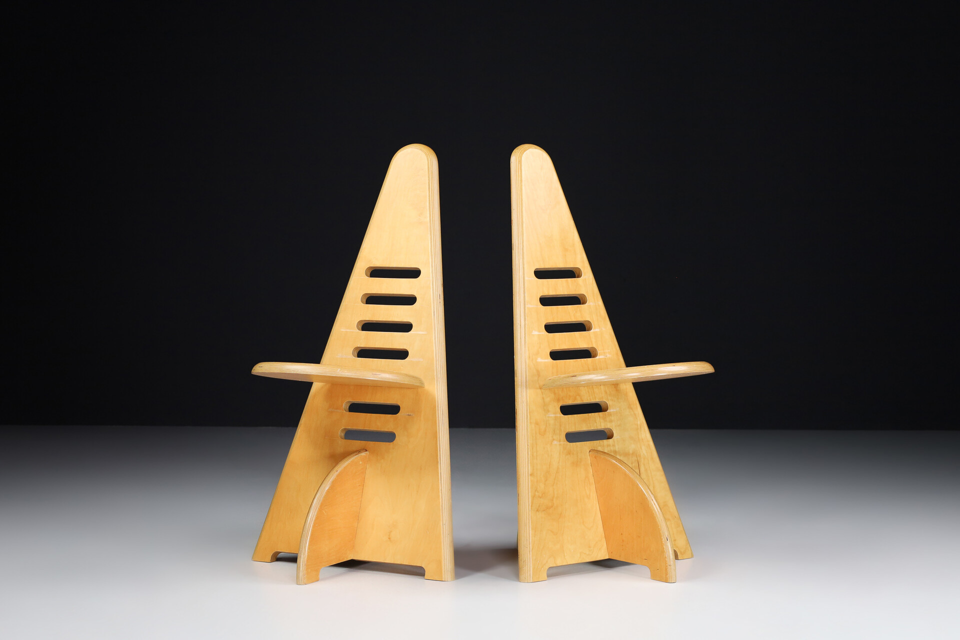 Lundi-Sit Plywood Chairs by Gijs Boelaars for Lundia, The Netherlands 1970s Mid-20th century