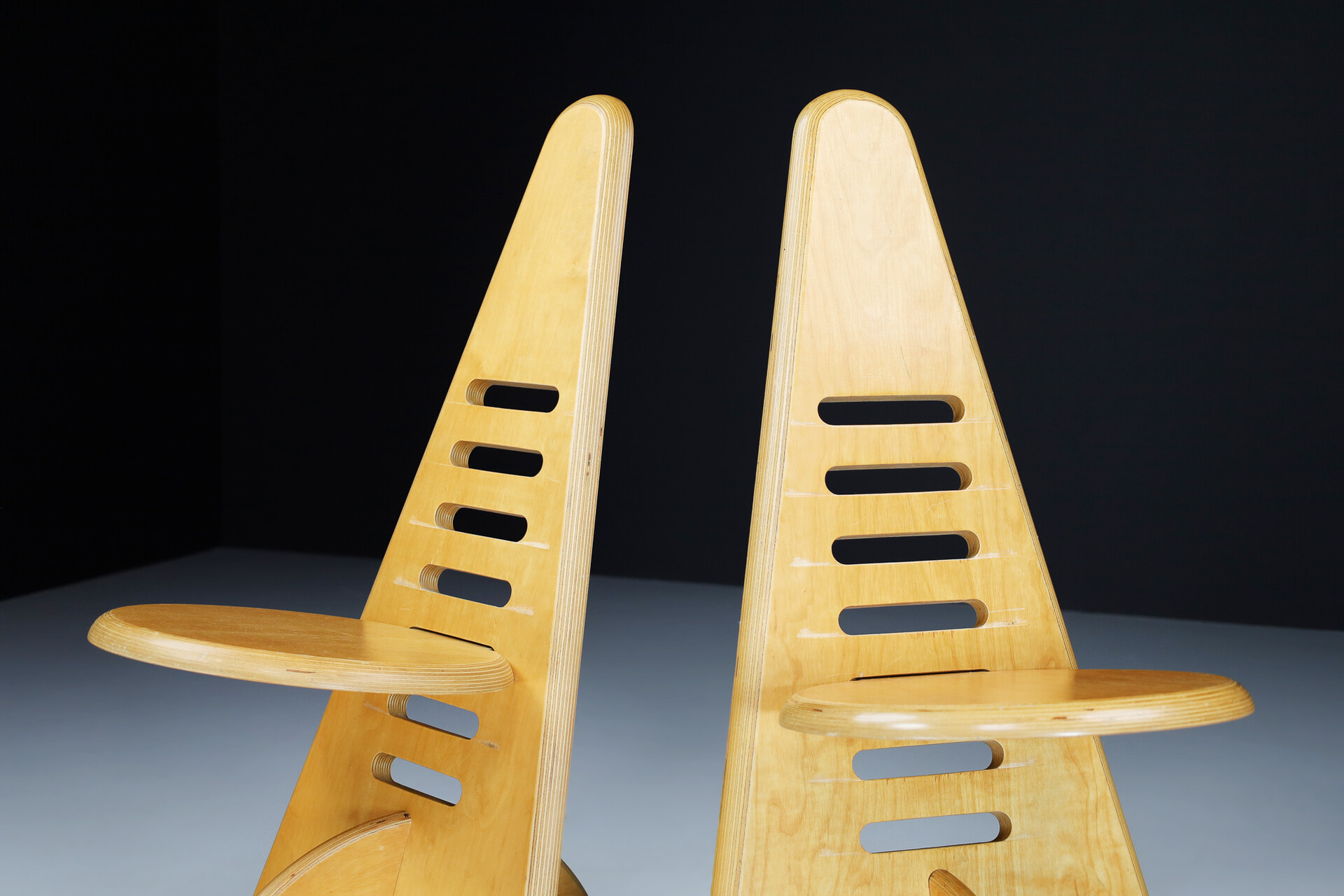 Lundi-Sit Plywood Chairs by Gijs Boelaars for Lundia, The Netherlands 1970s Mid-20th century