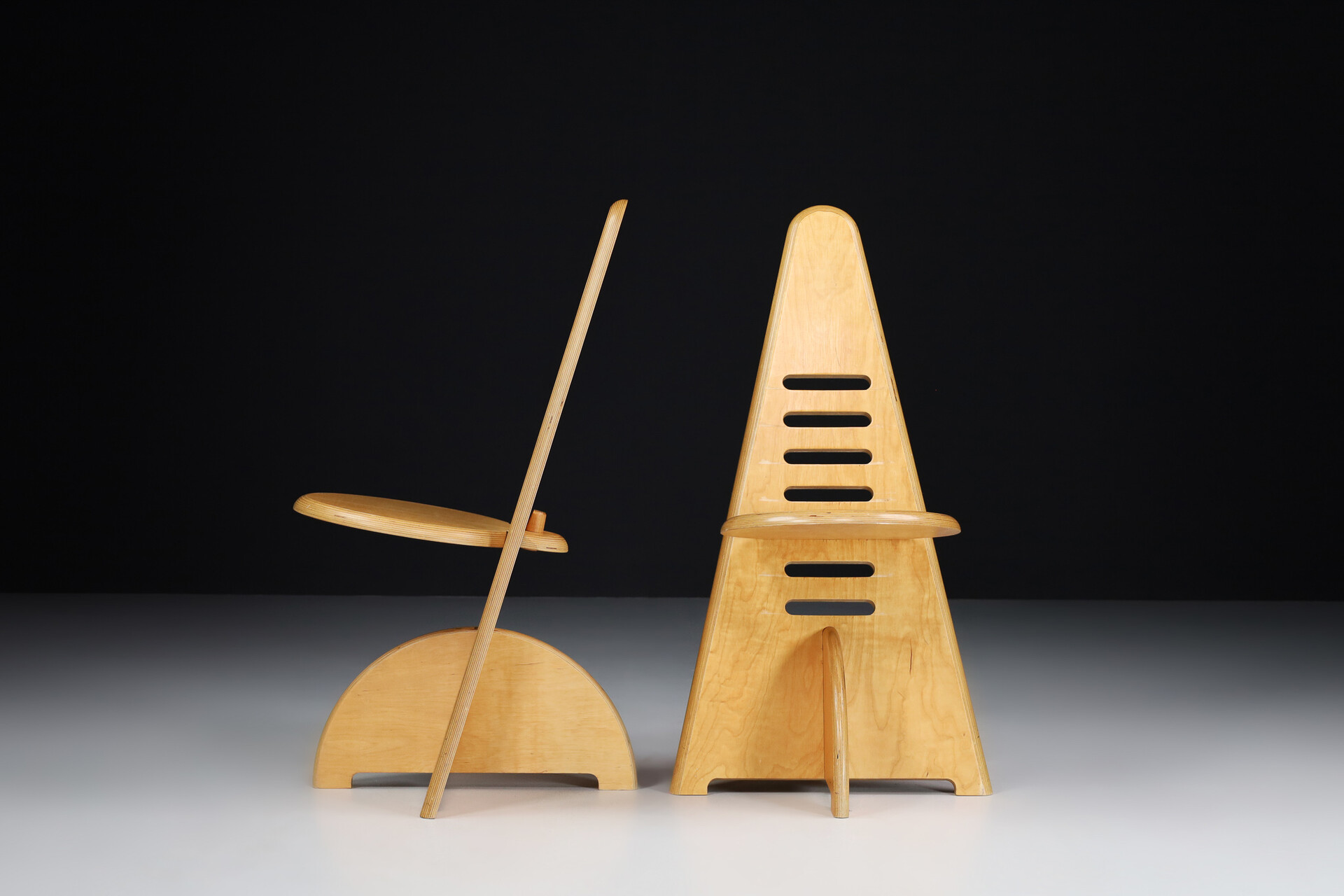 Lundi-Sit Plywood Chairs by Gijs Boelaars for Lundia, The Netherlands 1970s Mid-20th century