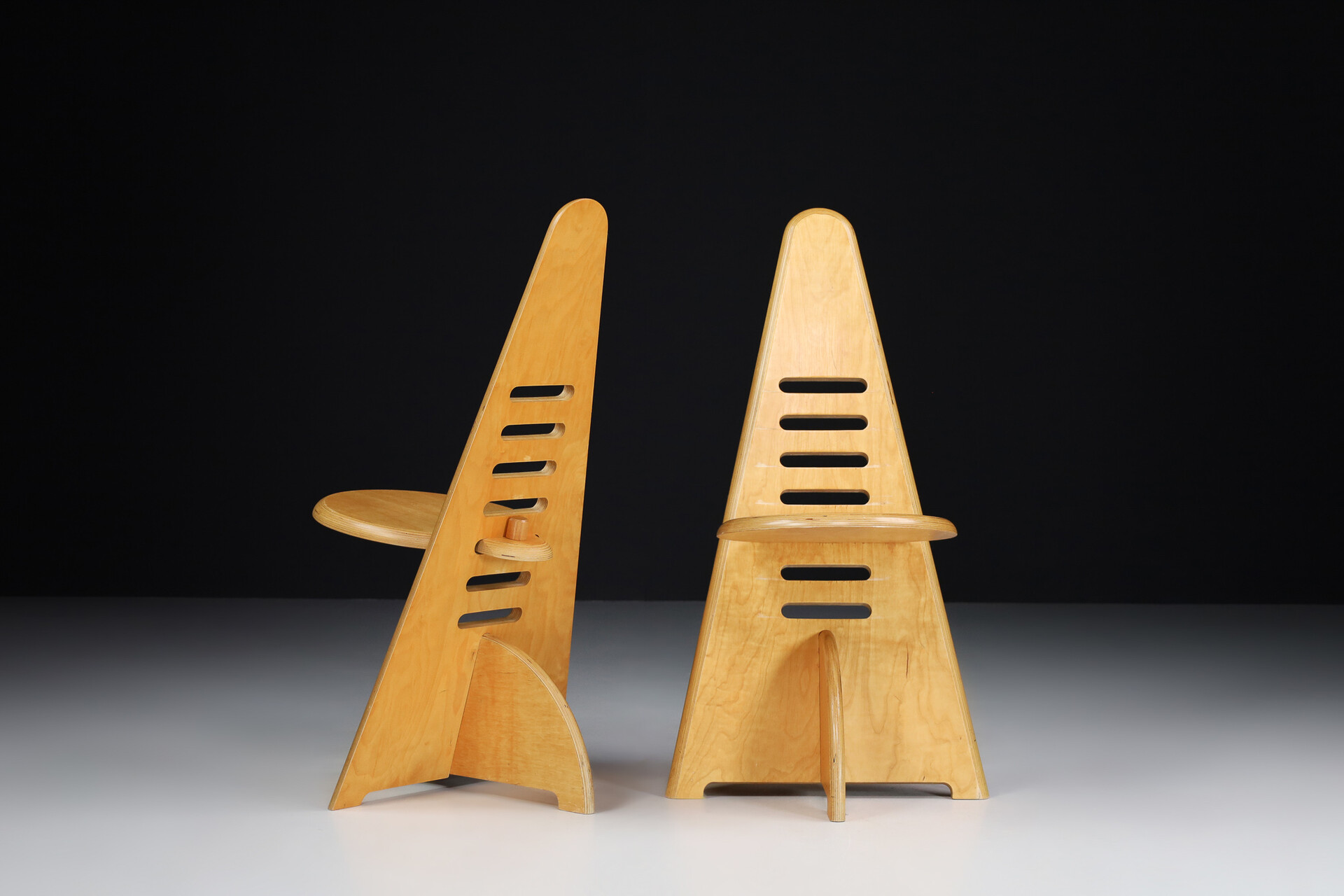 Lundi-Sit Plywood Chairs by Gijs Boelaars for Lundia, The Netherlands 1970s Mid-20th century