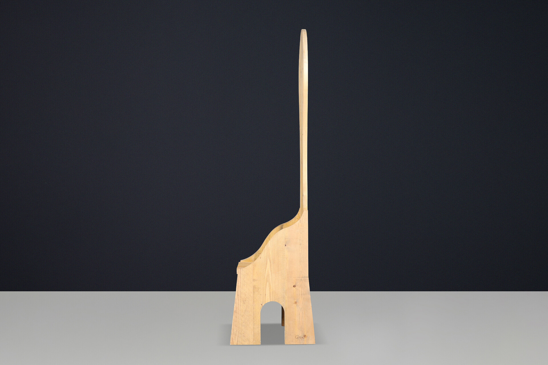 Mario Ceroli “Fratina” Chair for Poltronova, 1972, Italy, Pine, Stamped Late-20th century