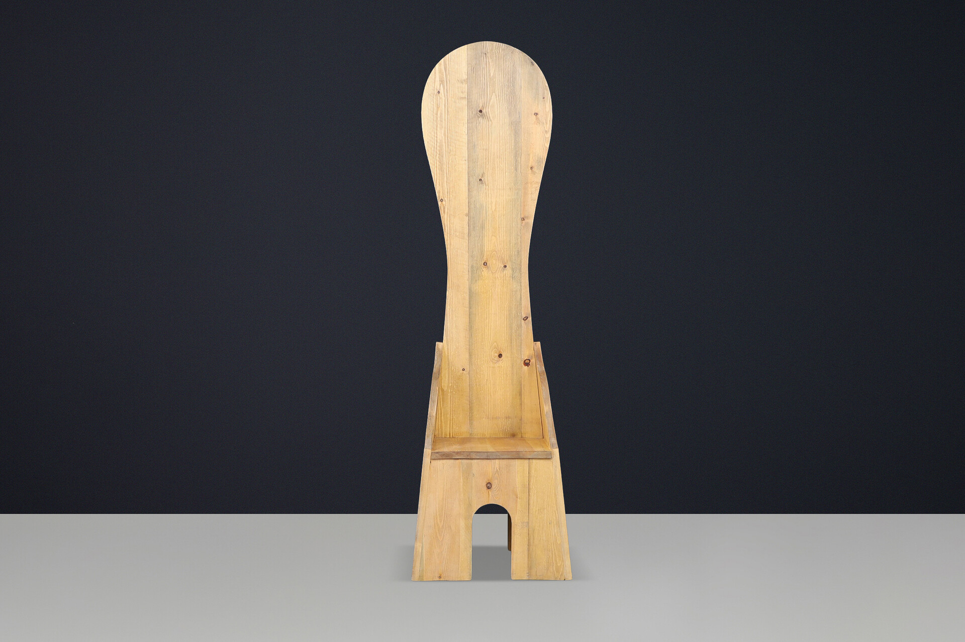 Mario Ceroli “Fratina” Chair for Poltronova, 1972, Italy, Pine, Stamped Late-20th century