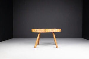 Mid-20Th century Solid Tree Trunk Low Table , France 1950s Mid-20th century
