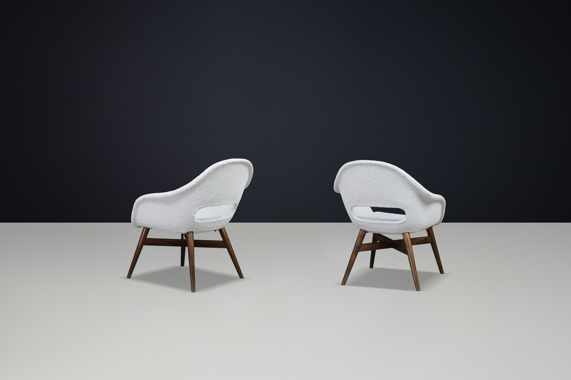 Mid-Century Fiberglass Easy Chairs by Miroslav Navrátil, Czechoslovakia 1960s Mid-20th century