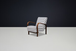 Mid century modern 1930s Czech Lounge Chair by Koželka & Kropáček Mid-20th century