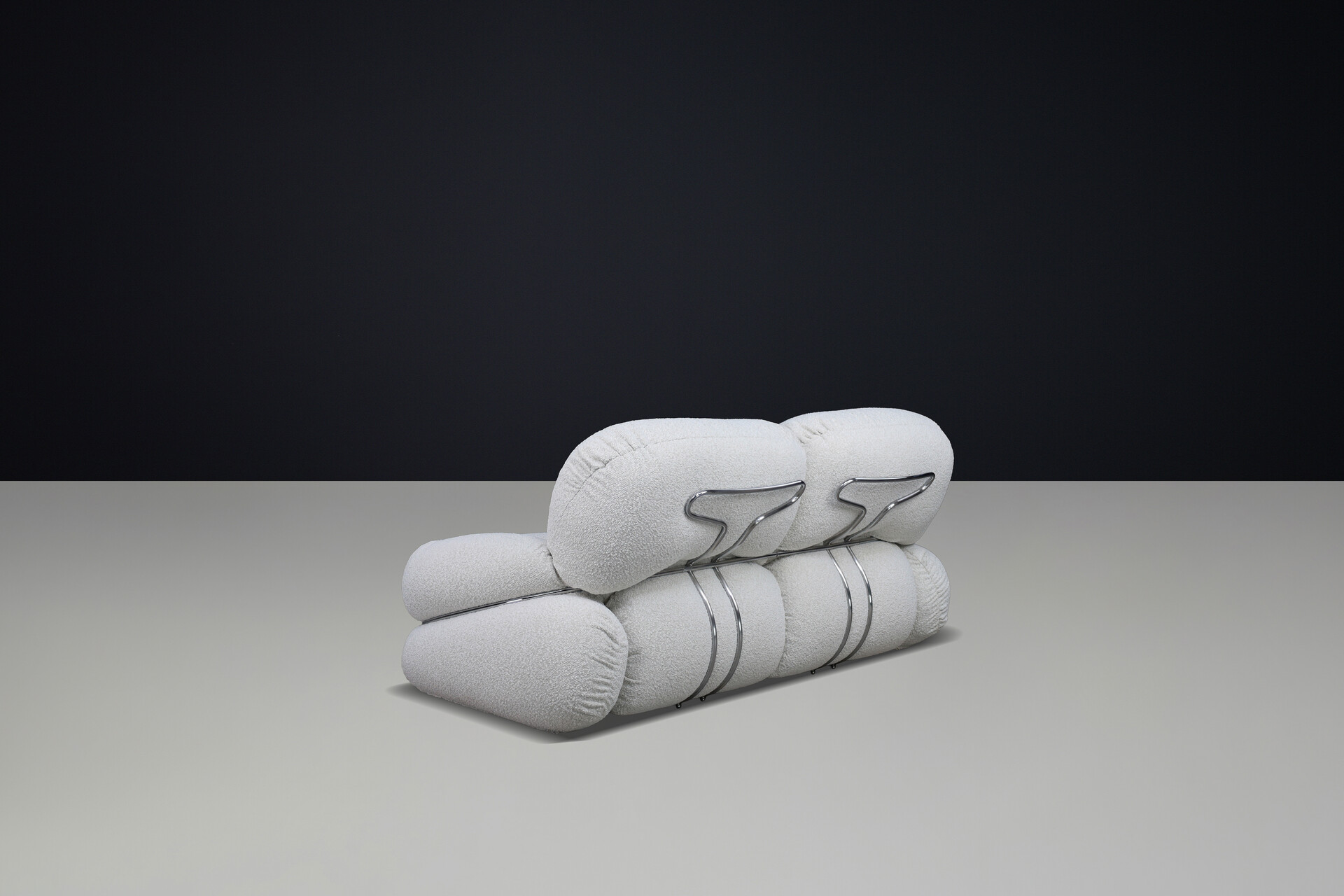 Mid century modern Adriano Piazzesi “OKAY” Sofa in New Bouclé Upholstery, Italy, 1970s Mid-20th century