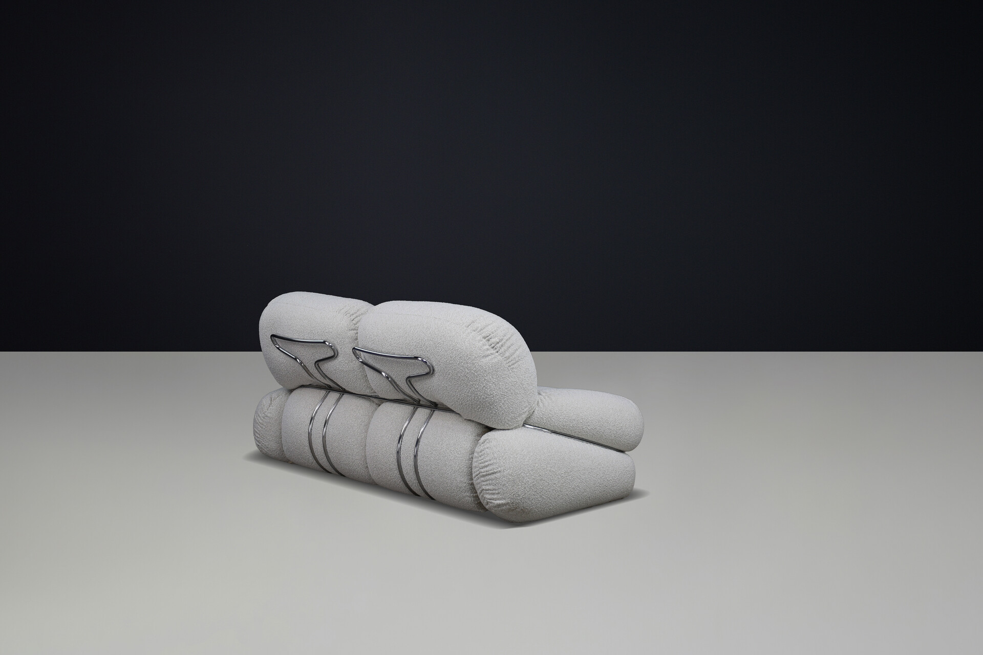 Mid century modern Adriano Piazzesi “OKAY” Sofa in New Bouclé Upholstery, Italy, 1970s Mid-20th century