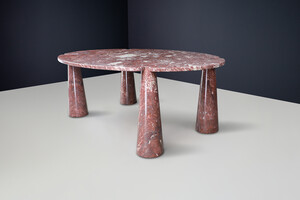 Mid century modern Angelo Mangiarotti for skipper Rosso marble 
