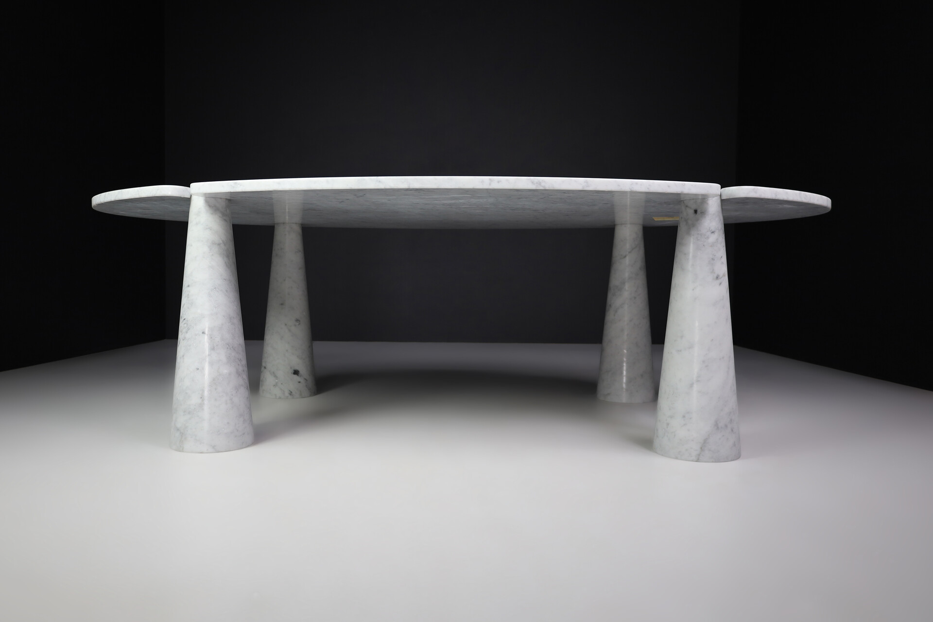 Mid century modern Angelo Mangiarotti for Skipper White Carrara Marble 