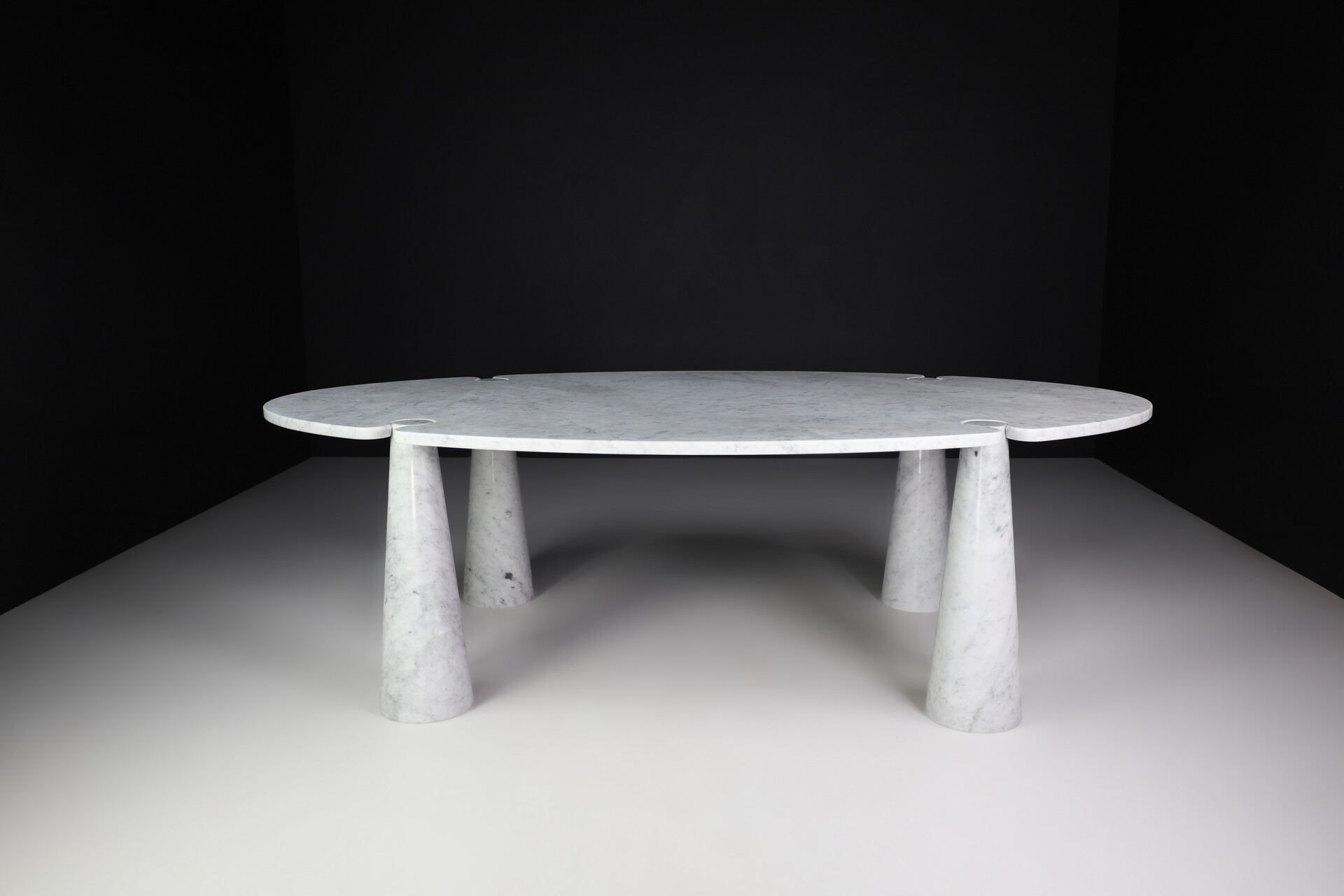 Mid century modern Angelo Mangiarotti for Skipper White Carrara Marble 
