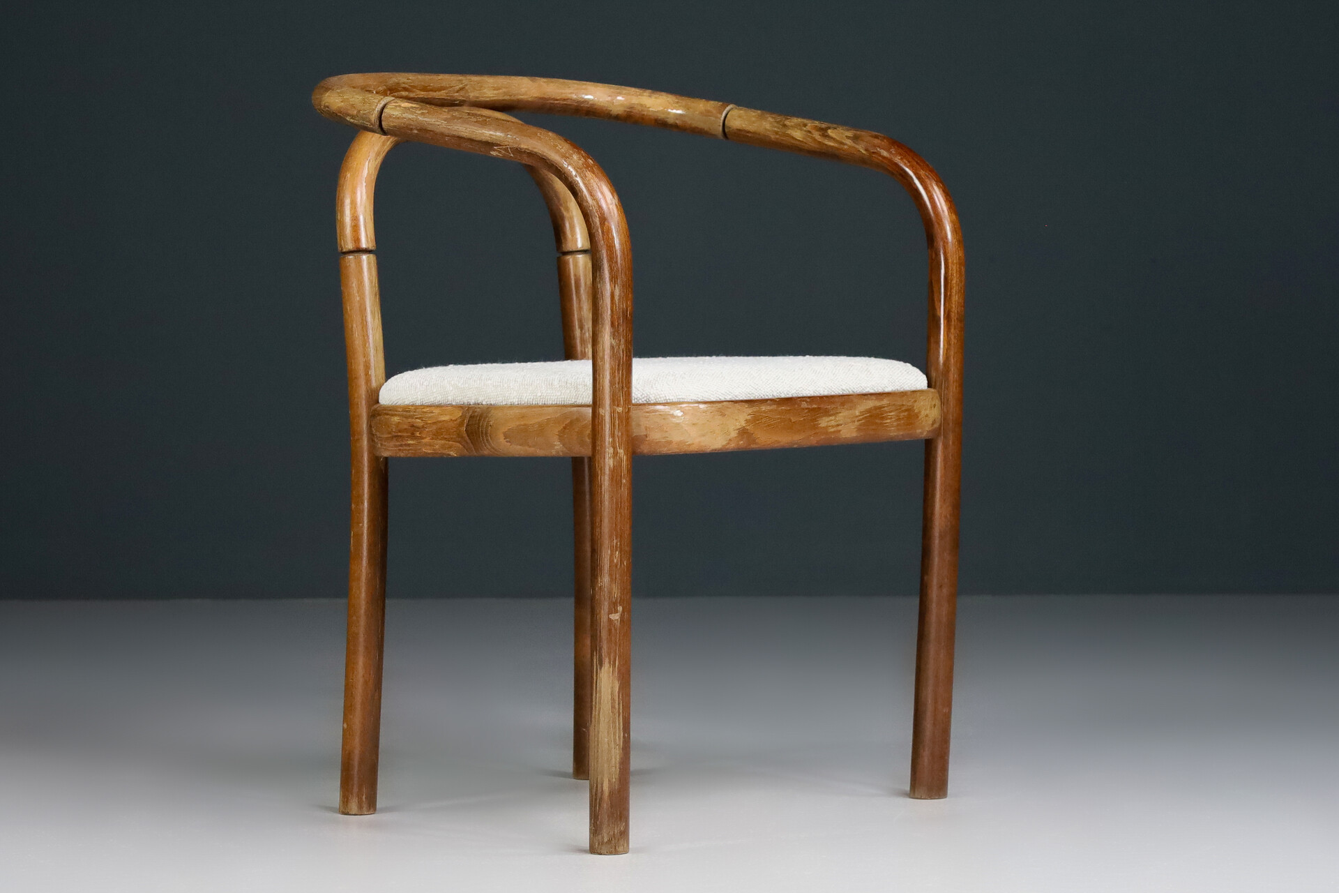 Mid century modern Antonin Suman for Ton Dining Chairs with New Bouclé Fabric Praque 1960s Mid-20th century