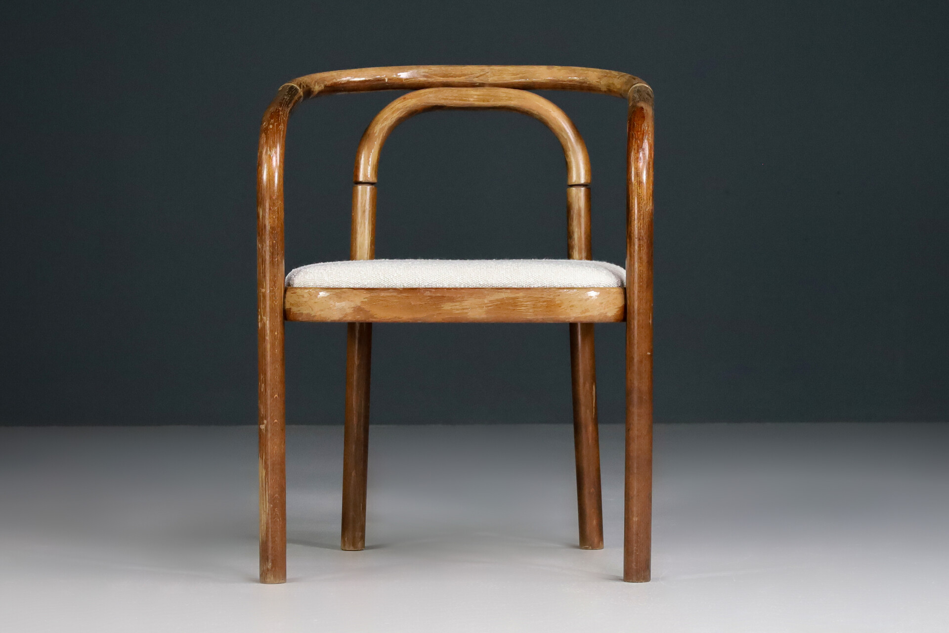 Mid century modern Antonin Suman for Ton Dining Chairs with New Bouclé Fabric Praque 1960s Mid-20th century