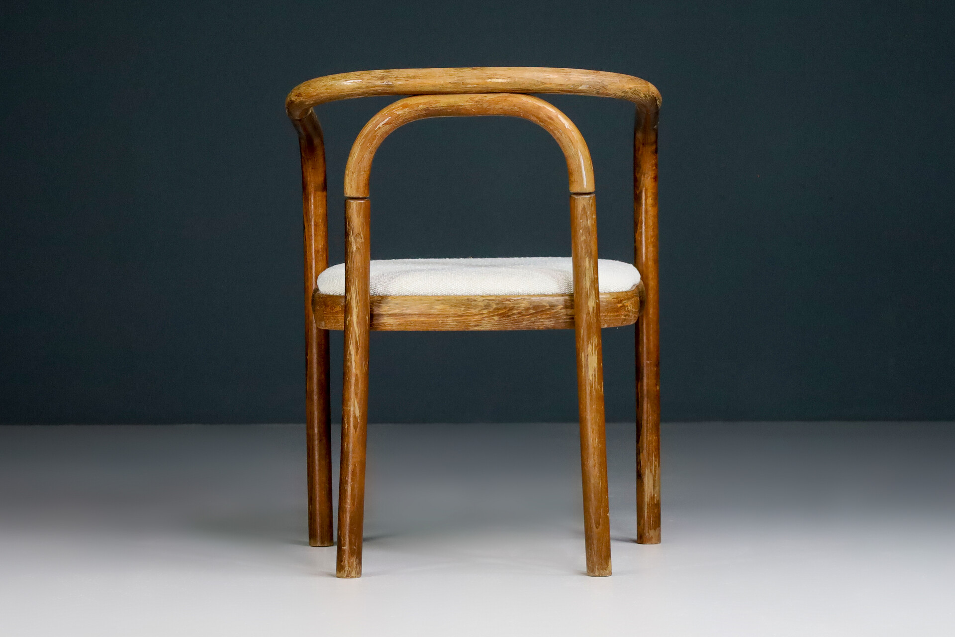 Mid century modern Antonin Suman for Ton Dining Chairs with New Bouclé Fabric Praque 1960s Mid-20th century