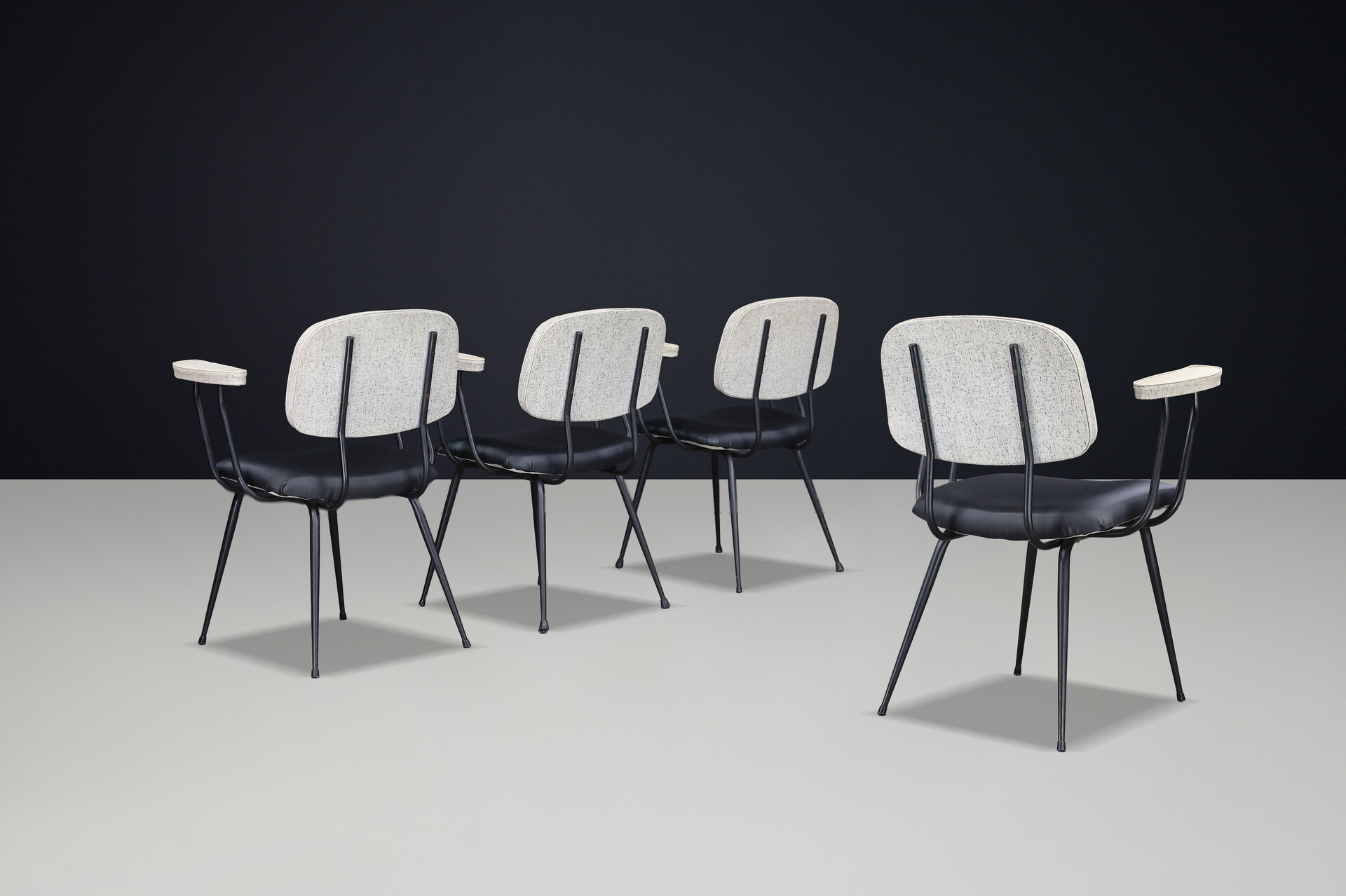 Mid century modern Arm chairs by Jacques Hitier, France 1950s Mid-20th century