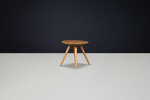 Mid century modern Ash wood side table  Praque 1950s Mid-20th century