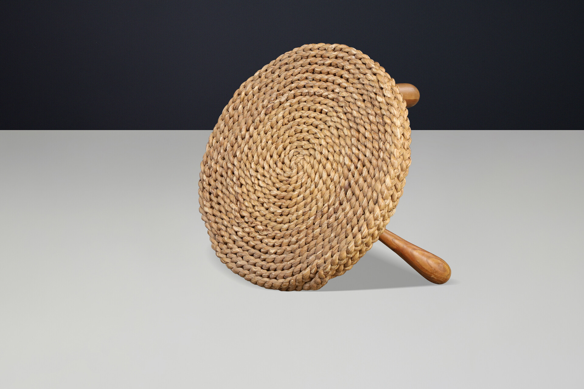 Mid century modern Audoux & Minet Rope Side / Coffee Table, France, 1950s Mid-20th century