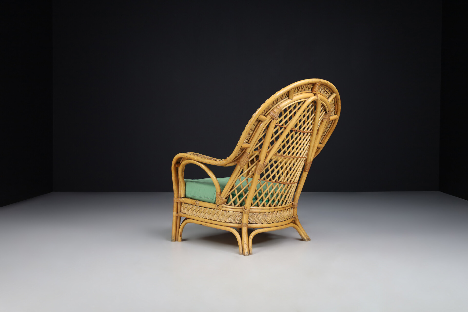 Mid century modern Bamboo and rattan Armchairs,  Italy1950s Mid-20th century