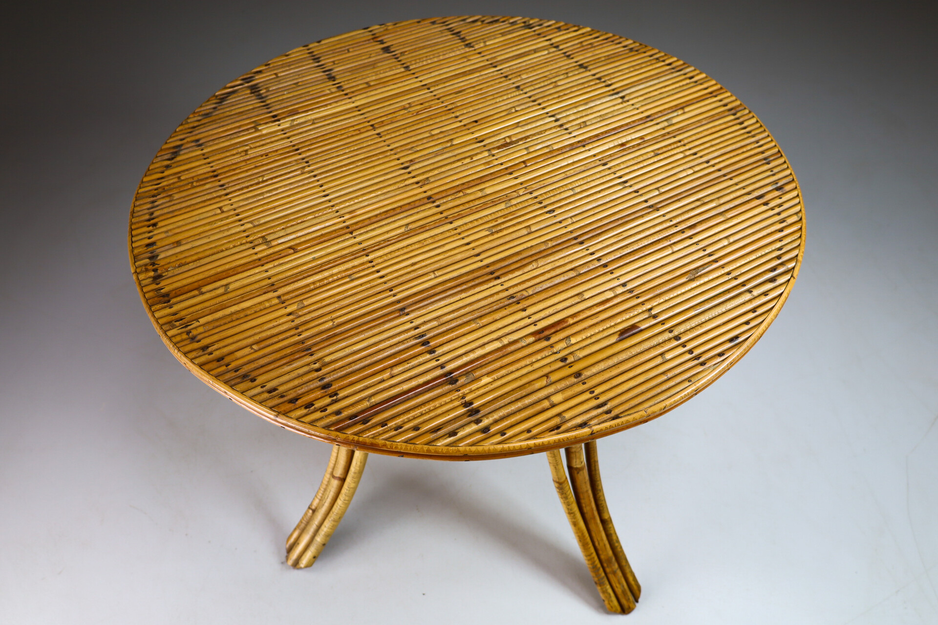 Mid century modern Bamboo and rattan coffee / side / cocktail table France 1960s Mid-20th century