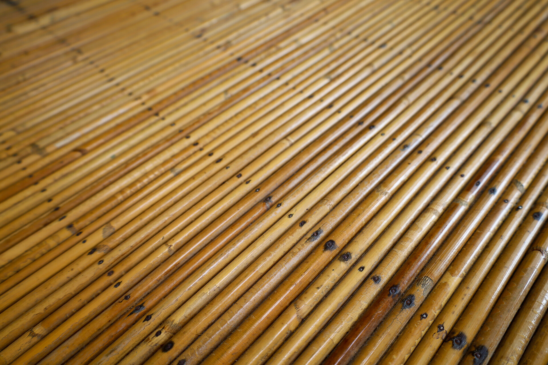 Mid century modern Bamboo and rattan coffee / side / cocktail table France 1960s Mid-20th century