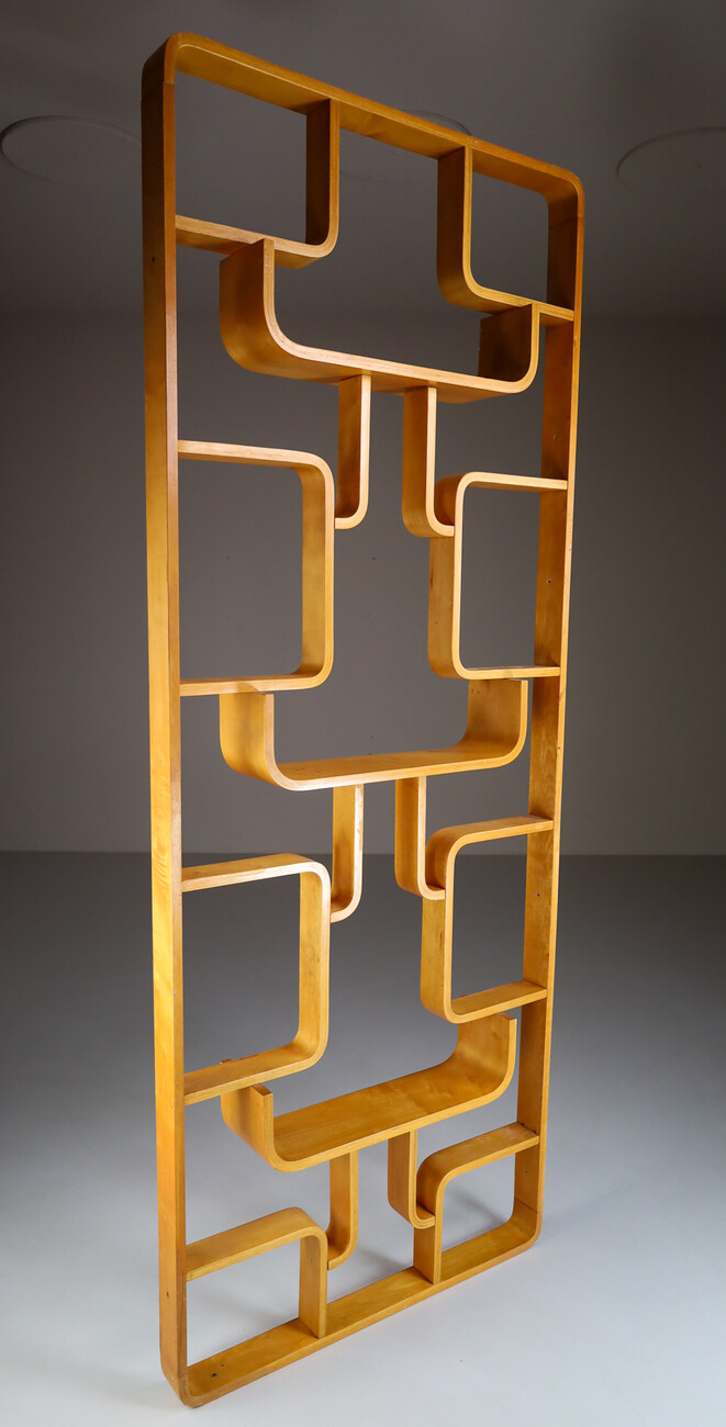 Mid century modern Bentwood Room Divider by Ludvik Volak, Czech 1950 Mid-20th century