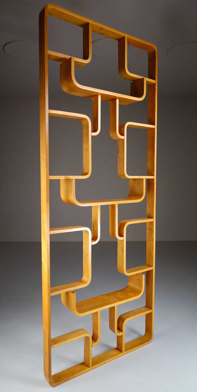Mid century modern Bentwood Room Divider by Ludvik Volak, Czech 1950 Mid-20th century