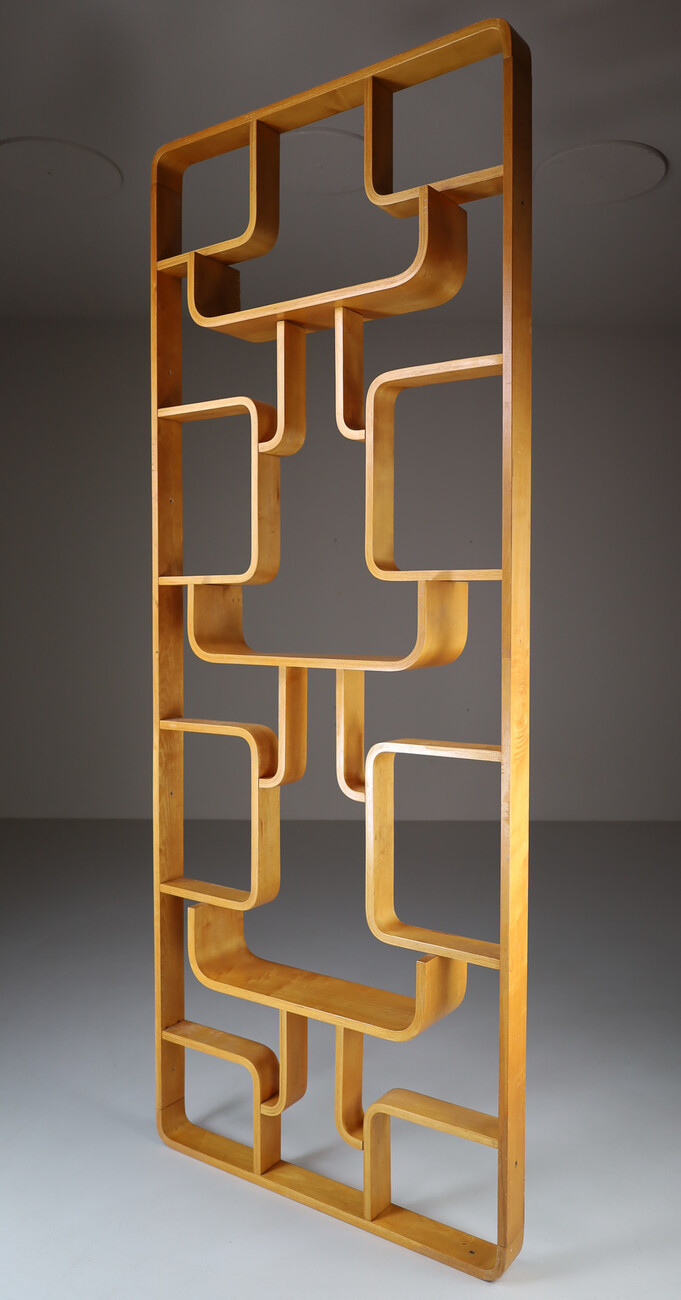 Mid century modern Bentwood Room Divider by Ludvik Volak, Czech 1950 Mid-20th century