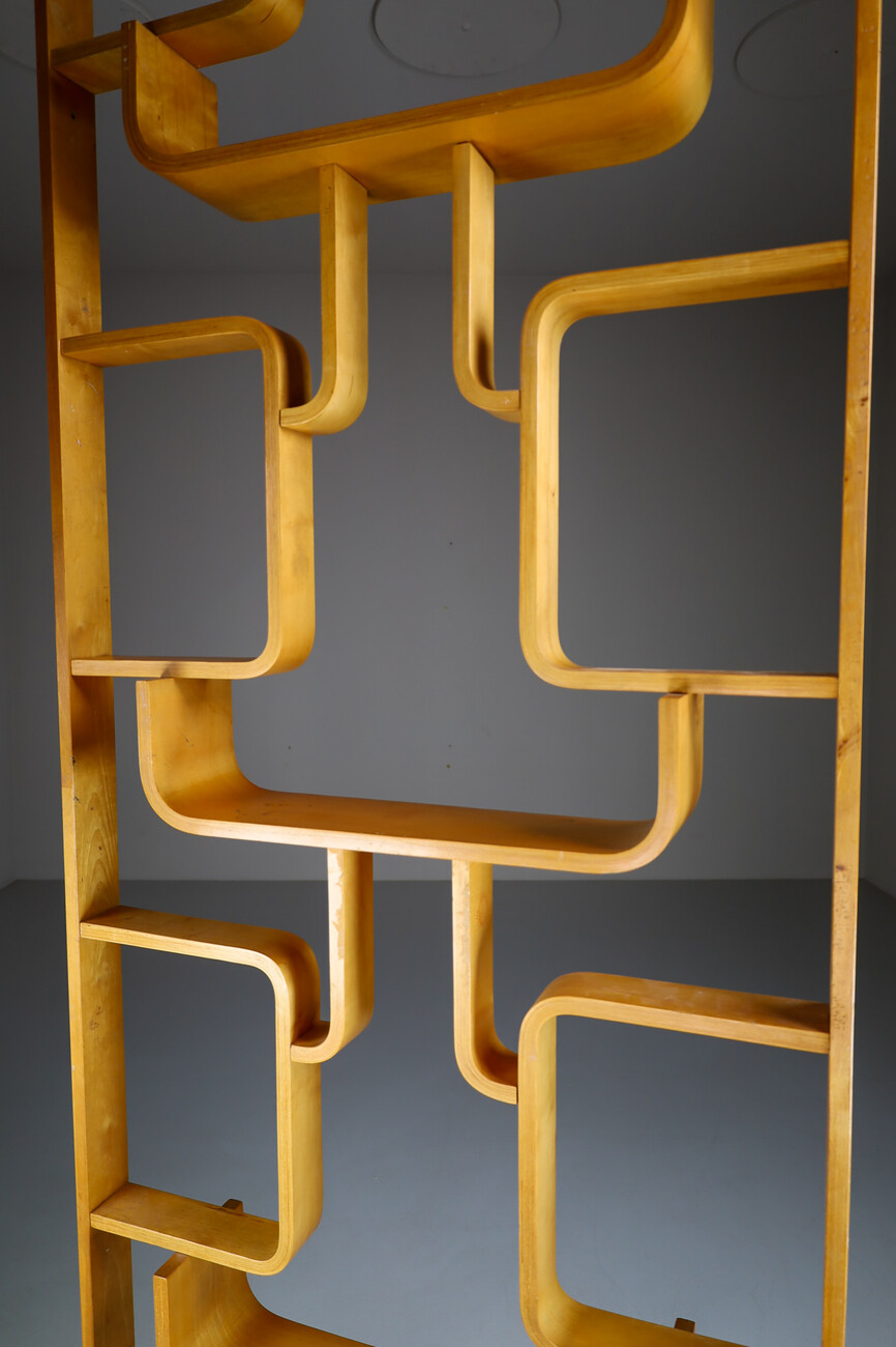 Mid century modern Bentwood Room Divider by Ludvik Volak, Czech 1950 Mid-20th century