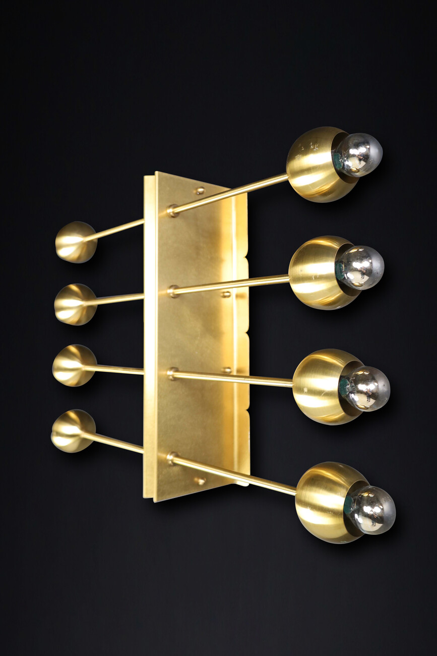 Mid century modern Brass wall lights or ceiling lights, Italy 1960s Mid-20th century
