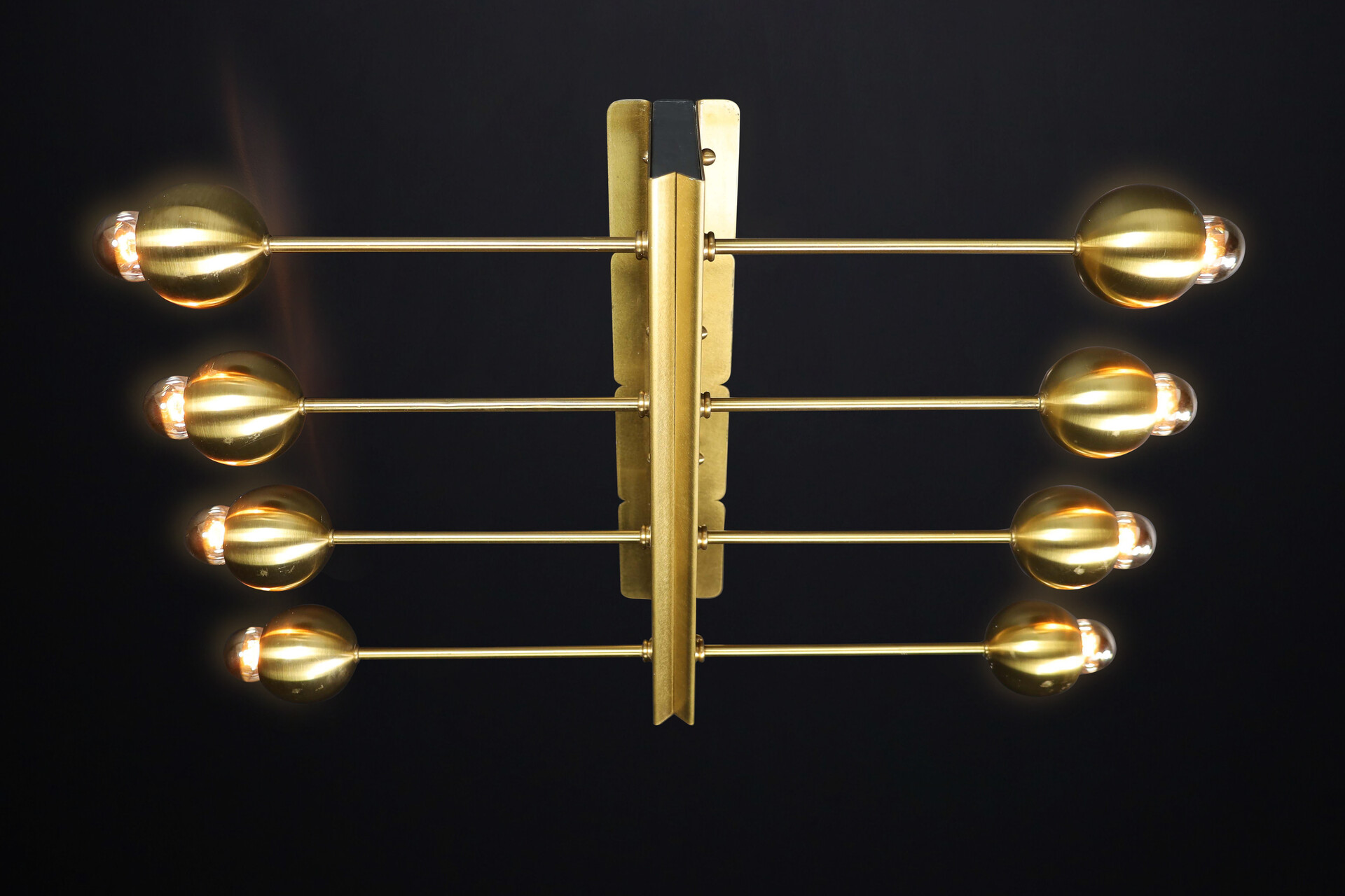 Mid century modern Brass wall lights or ceiling lights, Italy 1960s Mid-20th century