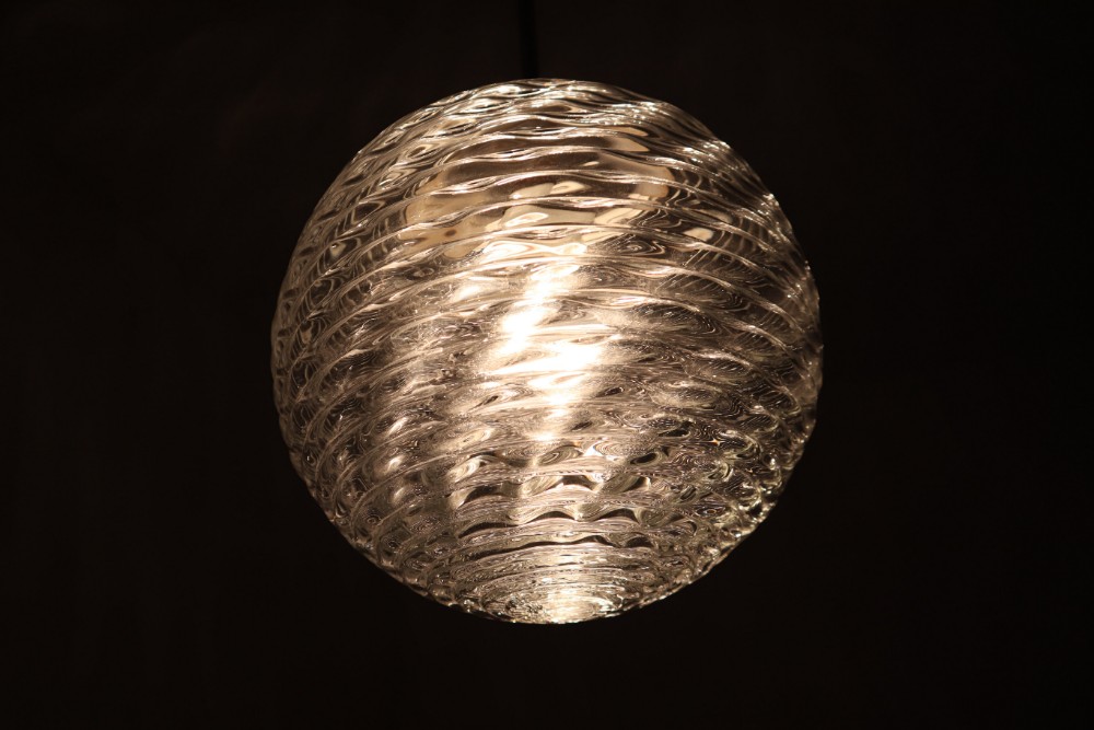 Mid century modern Brass,Glass Brass & Glass Bowl Pedants, 1970s, Austria Mid-20th century