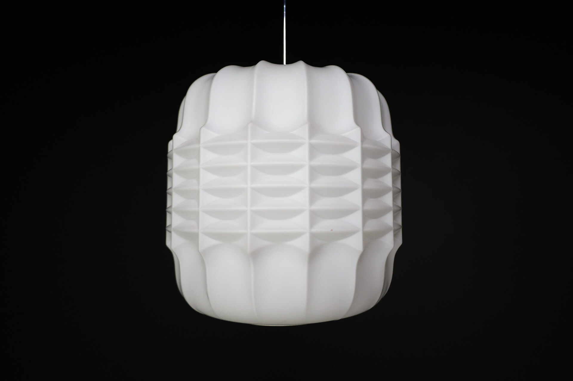 Mid century modern Brutalist Opaline Glass Pendants, Europe, 1960s Mid-20th century