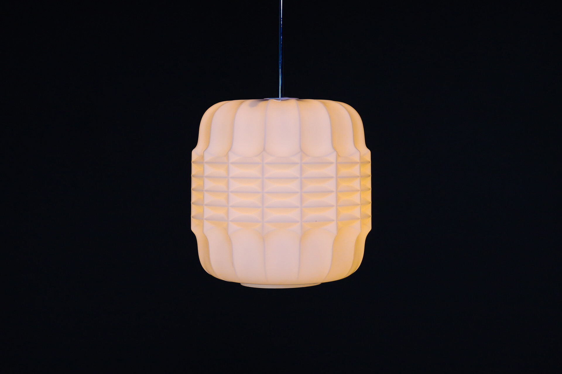 Mid century modern Brutalist Opaline Glass Pendants, Europe, 1960s Mid-20th century