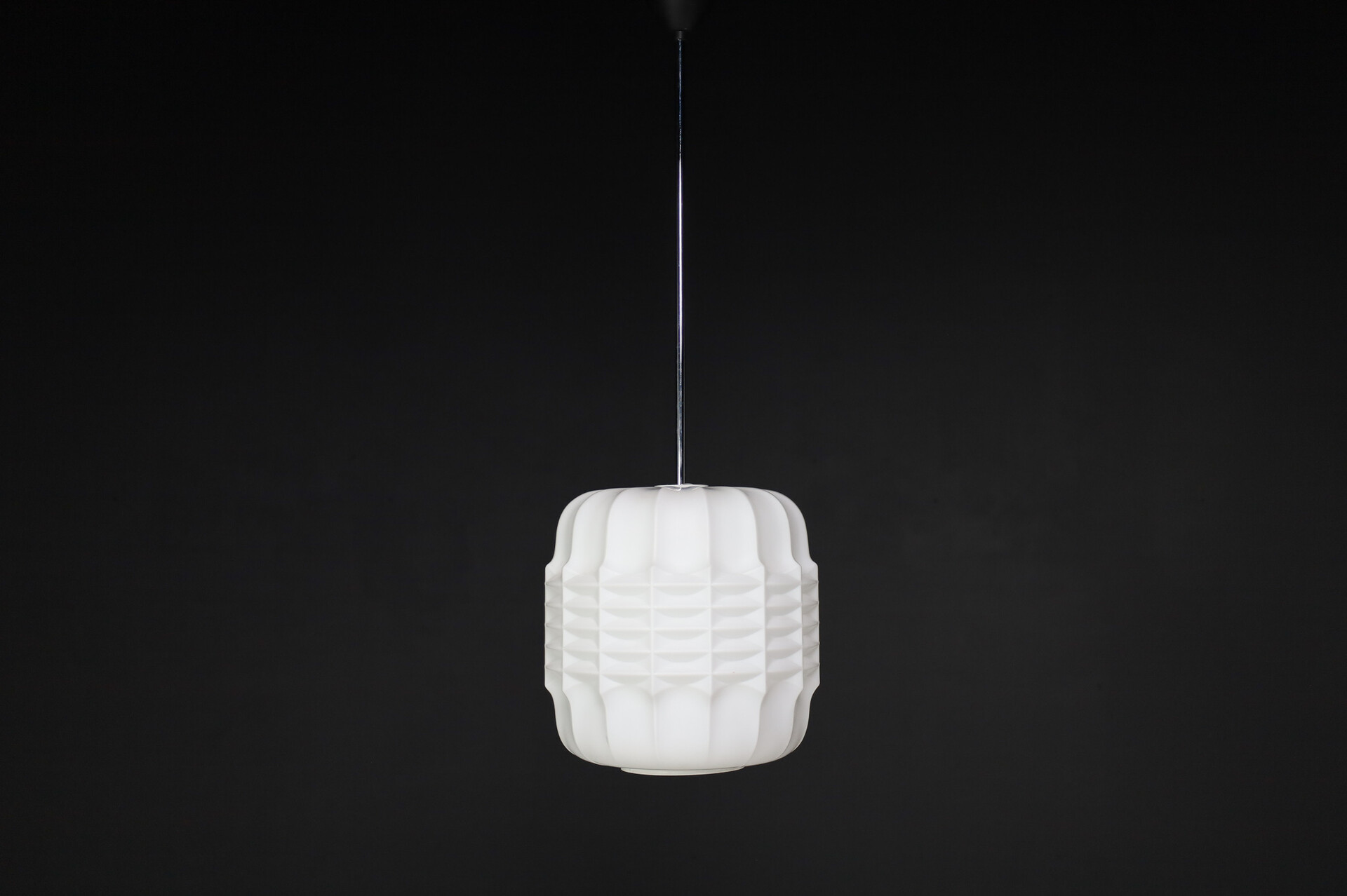 Mid century modern Brutalist Opaline Glass Pendants, Europe, 1960s Mid-20th century