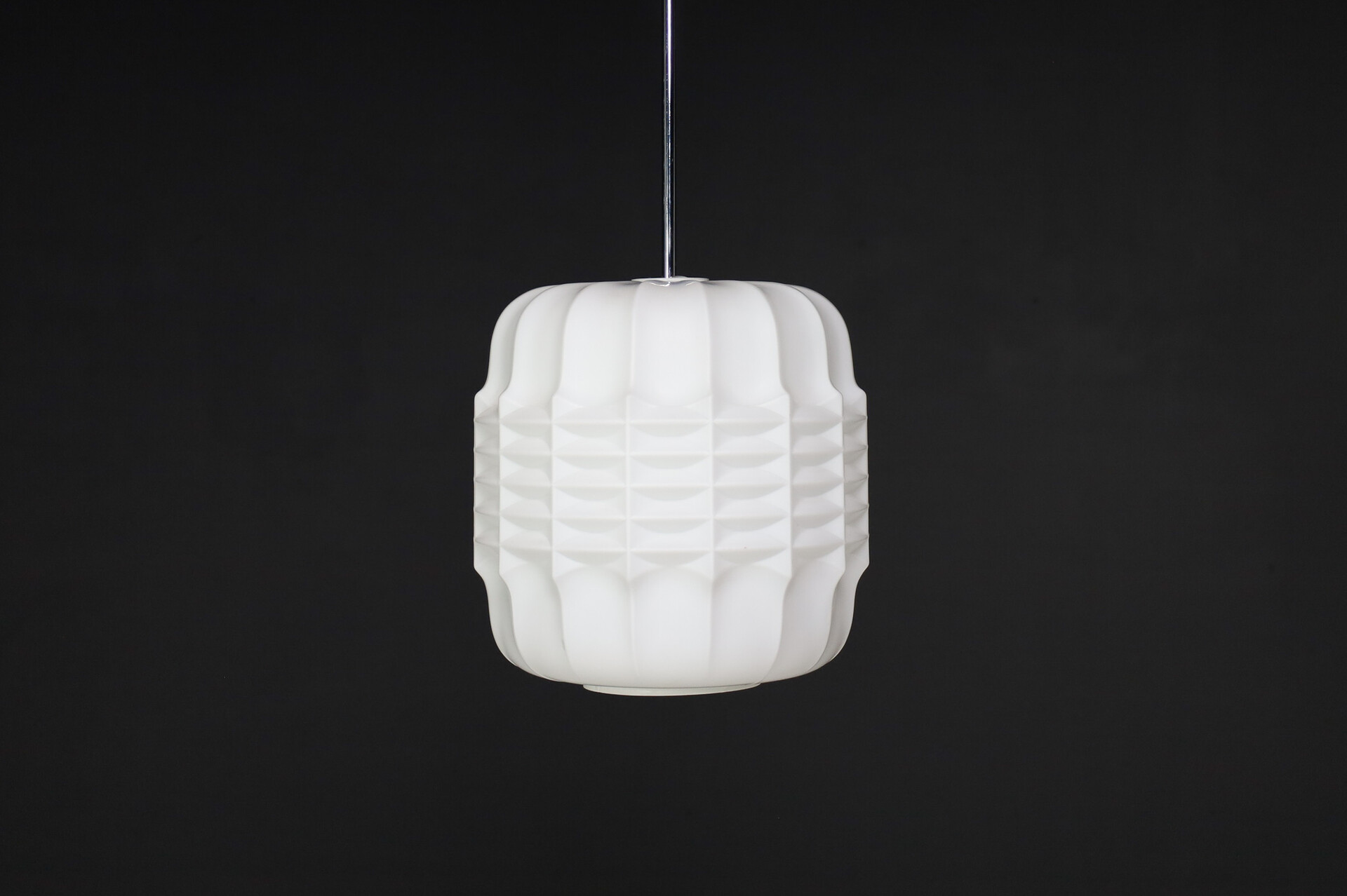 Mid century modern Brutalist Opaline Glass Pendants, Europe, 1960s Mid-20th century