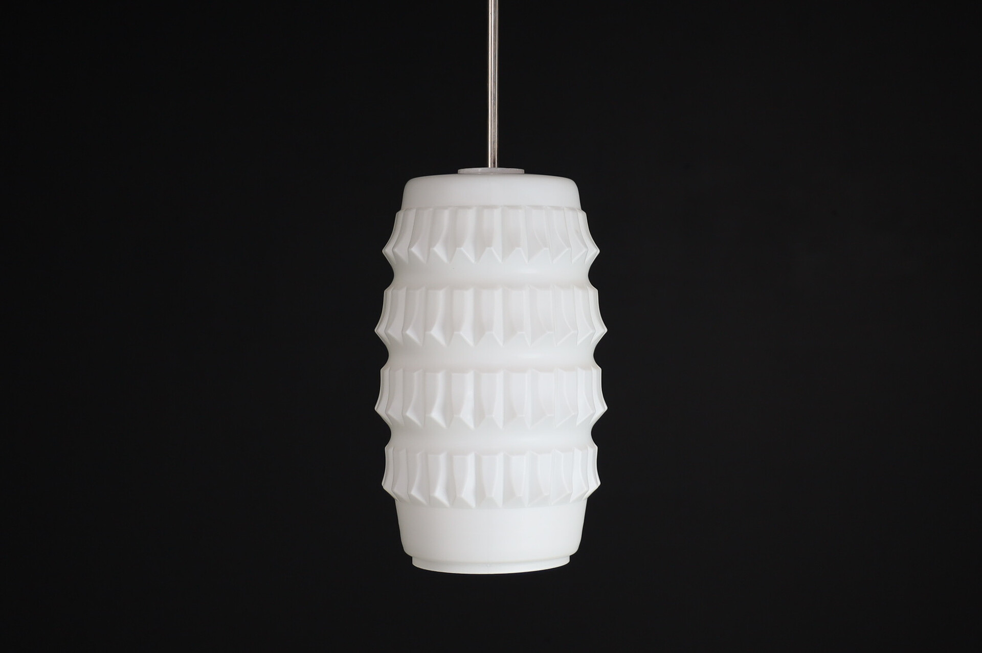 Mid century modern Brutalist Opaline Glass Pendants, Europe, 1960s Mid-20th century