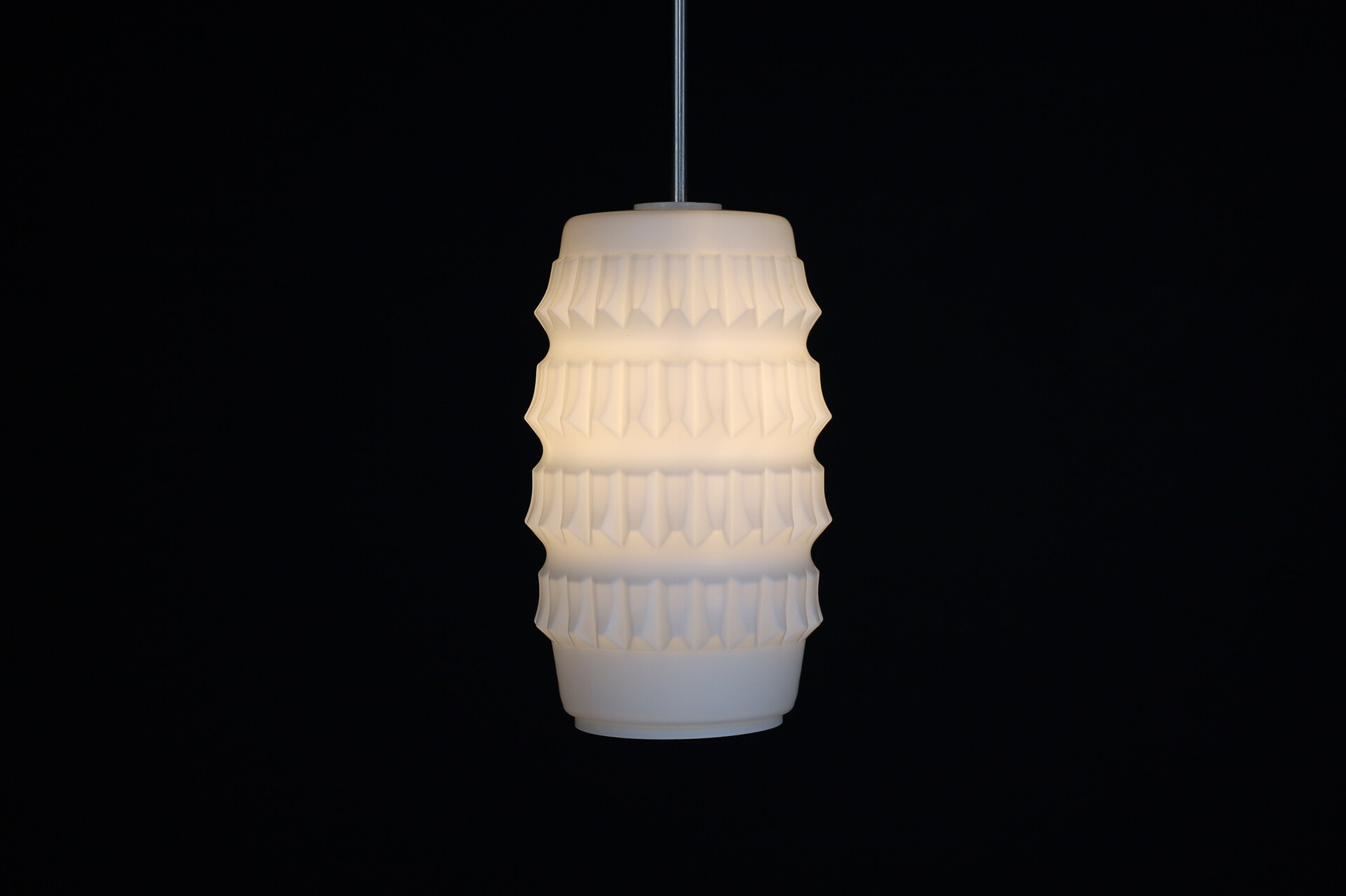 Mid century modern Brutalist Opaline Glass Pendants, Europe, 1960s Mid-20th century