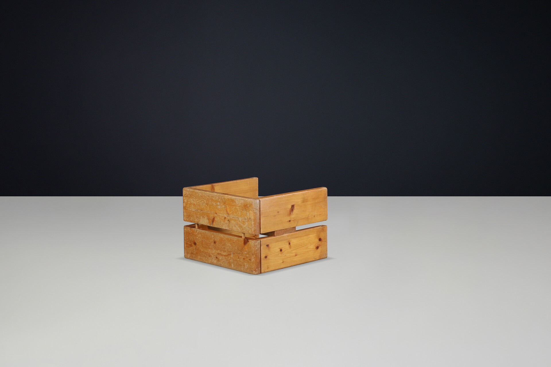 Mid century modern Charlotte Perriand Mid-Century Pine Stool, Les Arcs Ski Resort, 1960s Late-20th century