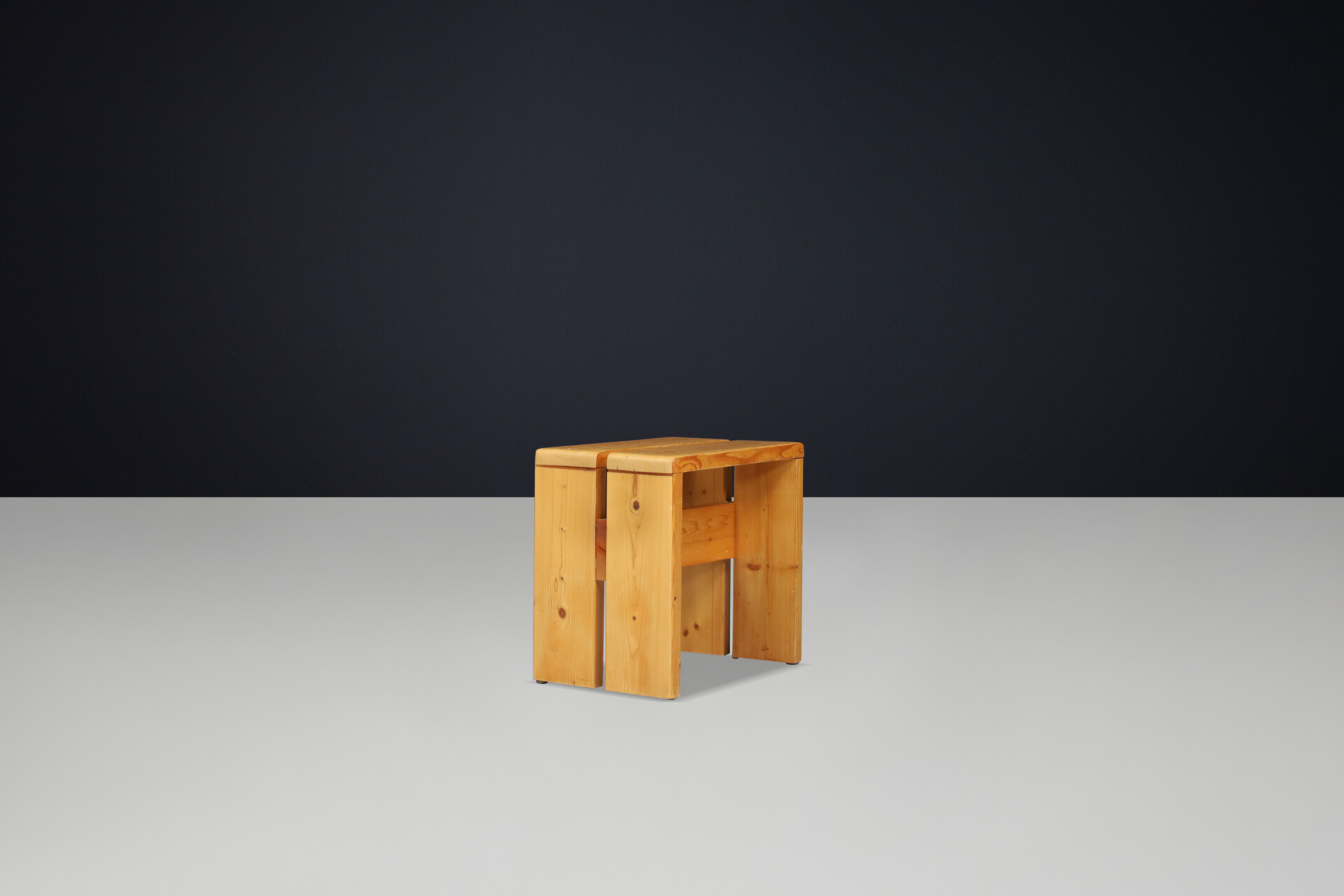 Mid century modern Charlotte Perriand Mid-Century Pine Stool, Les Arcs Ski Resort, 1960s Mid-20th century