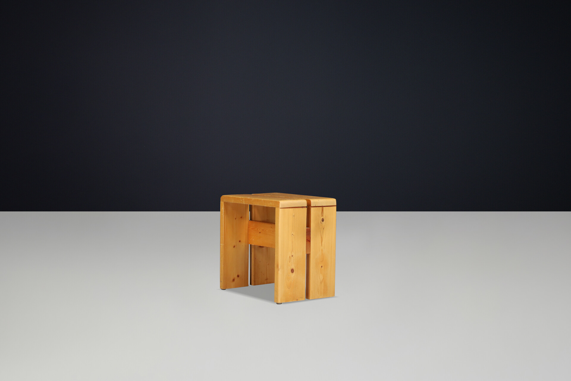 Mid century modern Charlotte Perriand Mid-Century Pine Stool, Les Arcs Ski Resort, 1960s Mid-20th century