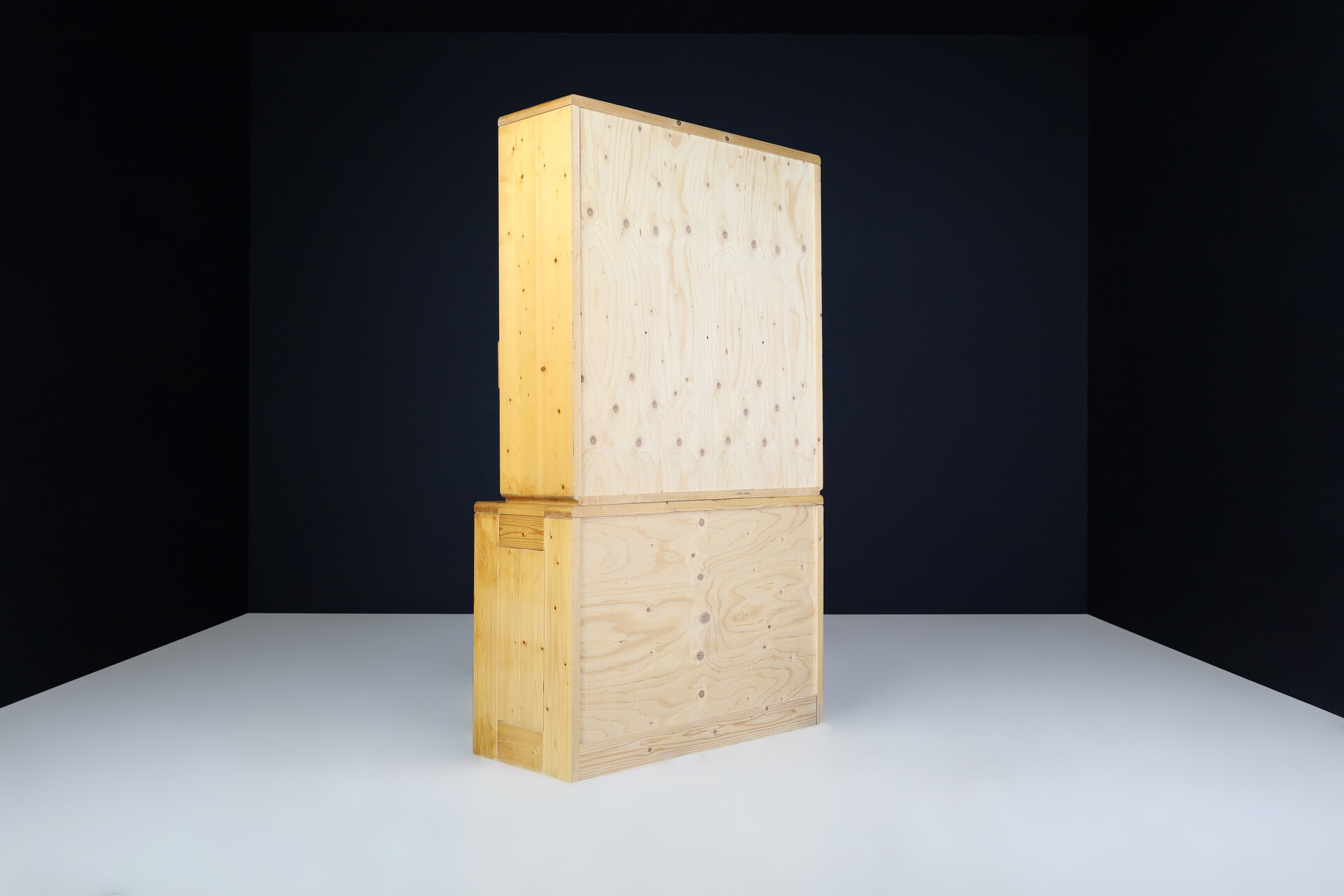 Mid century modern Charlotte Perriand Pine cabinet for Les Arcs, France 1970s Mid-20th century