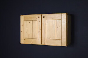 Mid century modern Charlotte Perriand Pine Hanging cupboard for Les Arcs, France 1960s Mid-20th century
