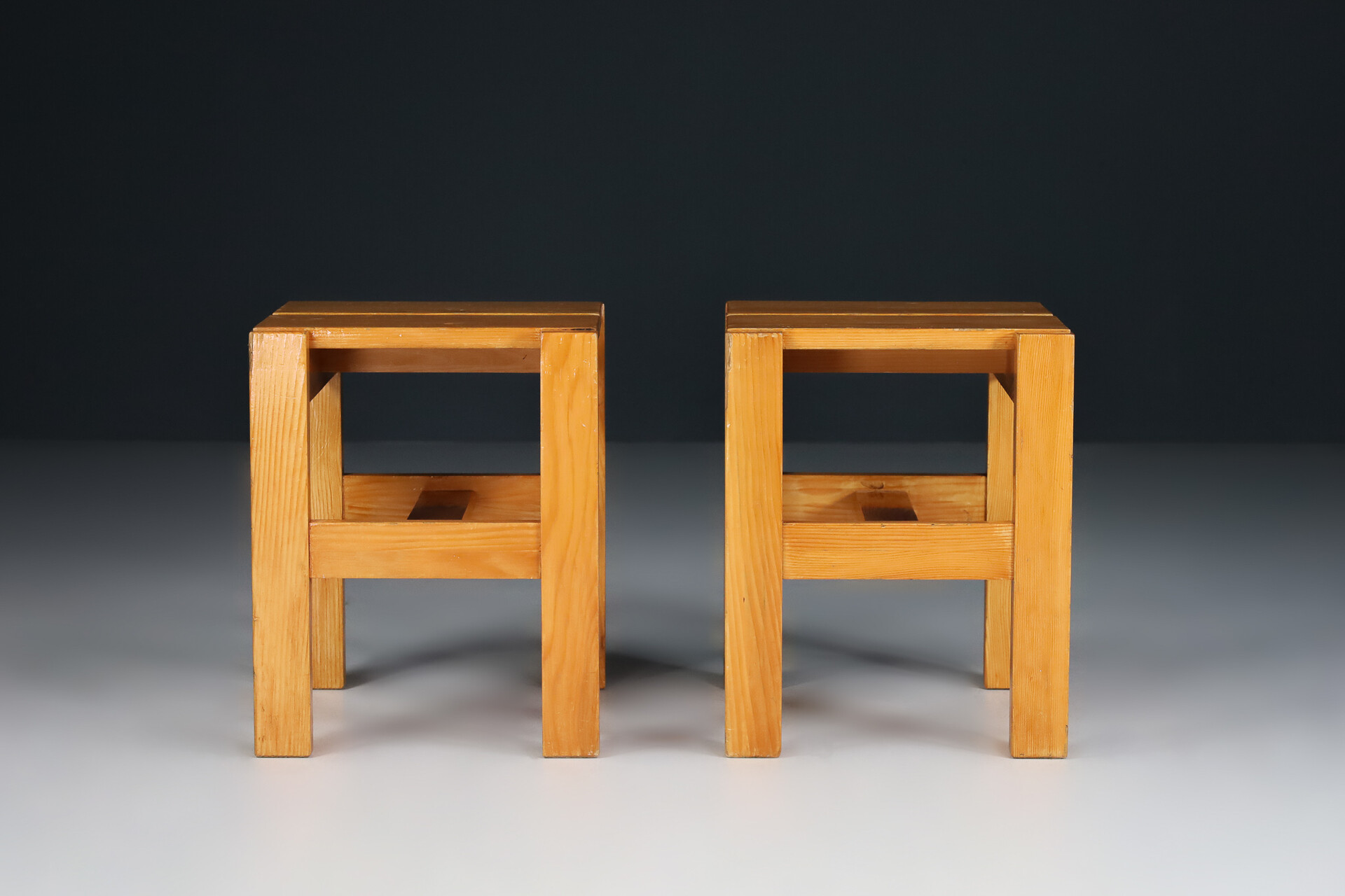 Mid century modern Charlotte perriand stools from 