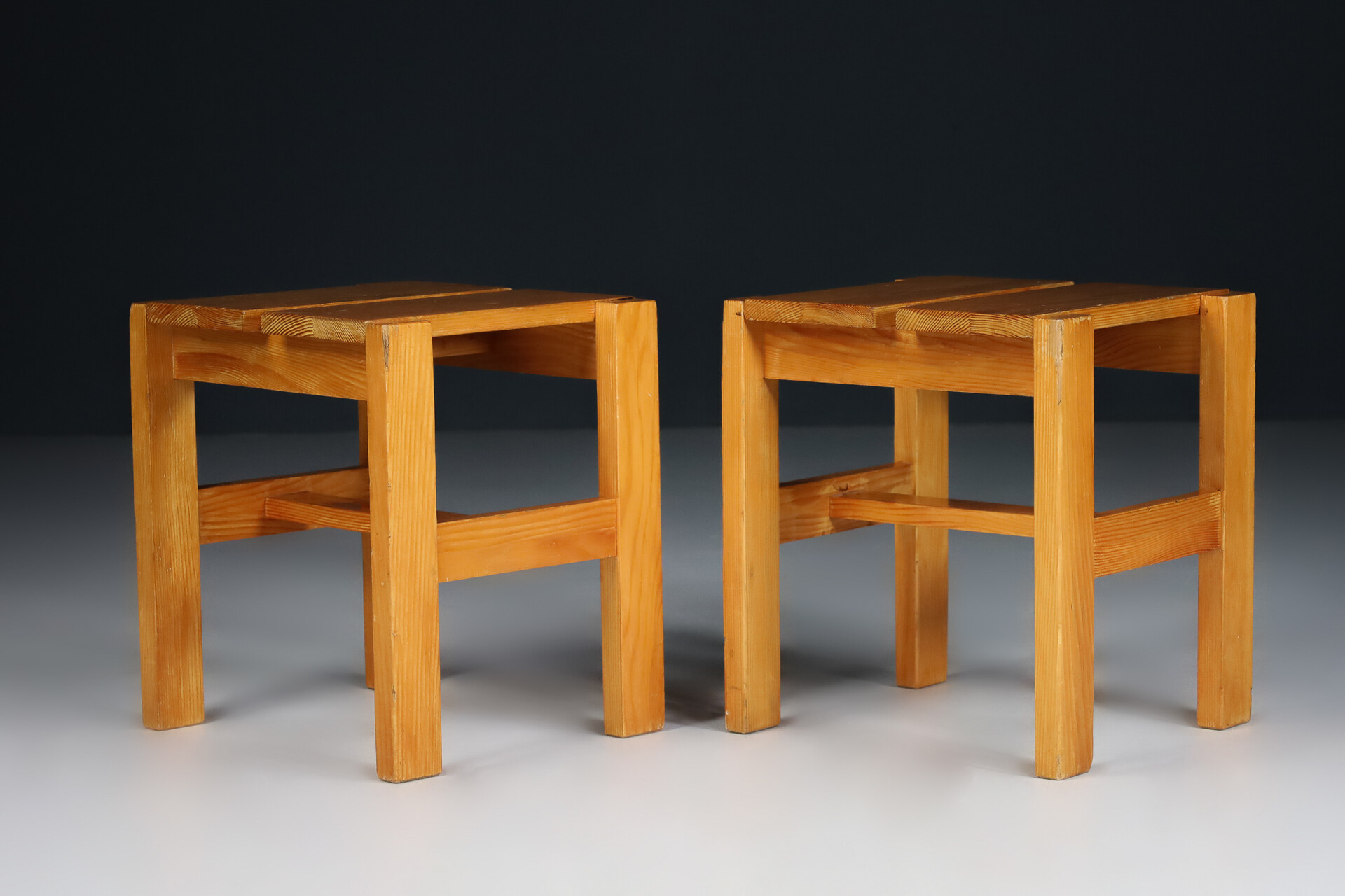 Mid century modern Charlotte perriand stools from 