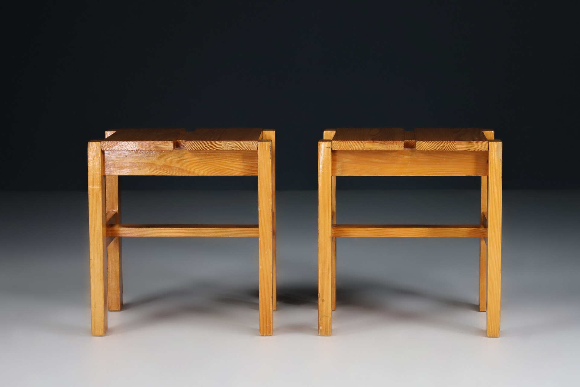 Mid century modern Charlotte perriand stools from 