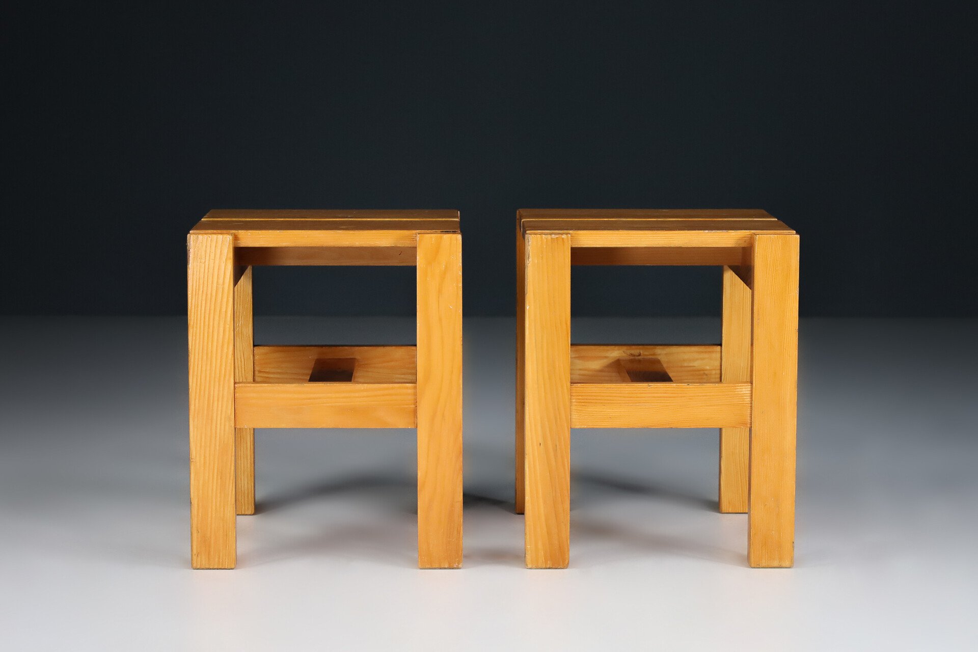Mid century modern Charlotte perriand stools from 