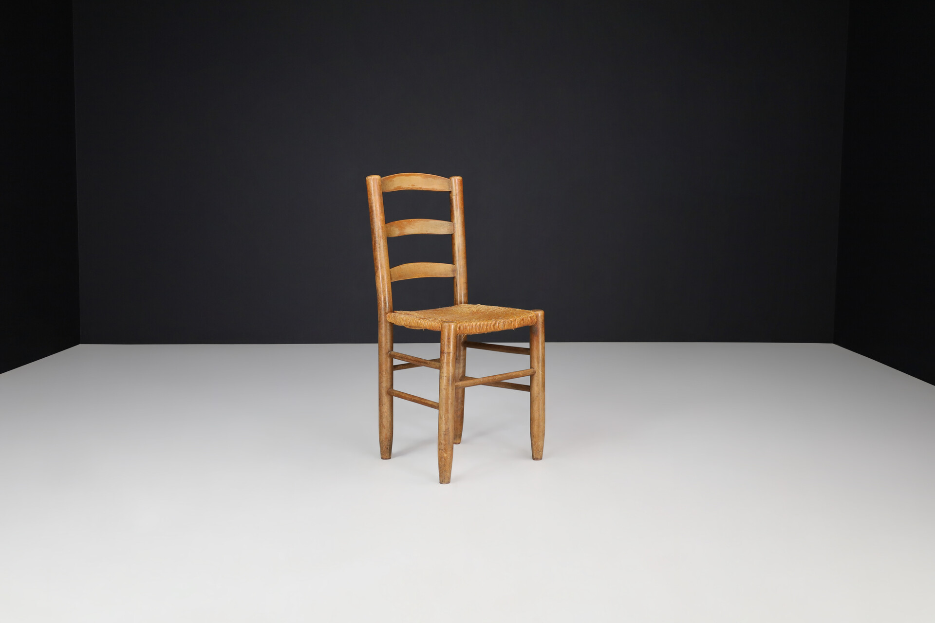 Mid century modern Charlotte Perriand Style Dining Chairs, France 1950s Mid-20th century