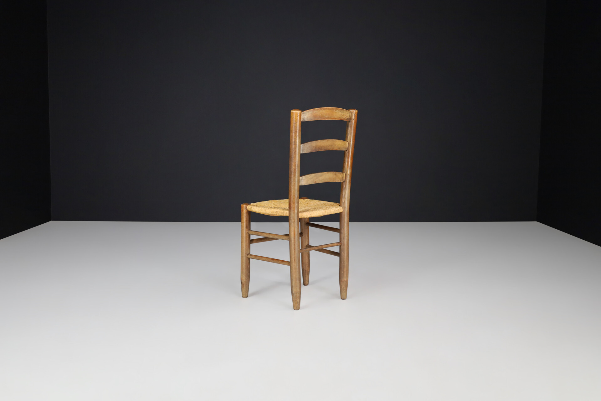 Mid century modern Charlotte Perriand Style Dining Chairs, France 1950s Mid-20th century