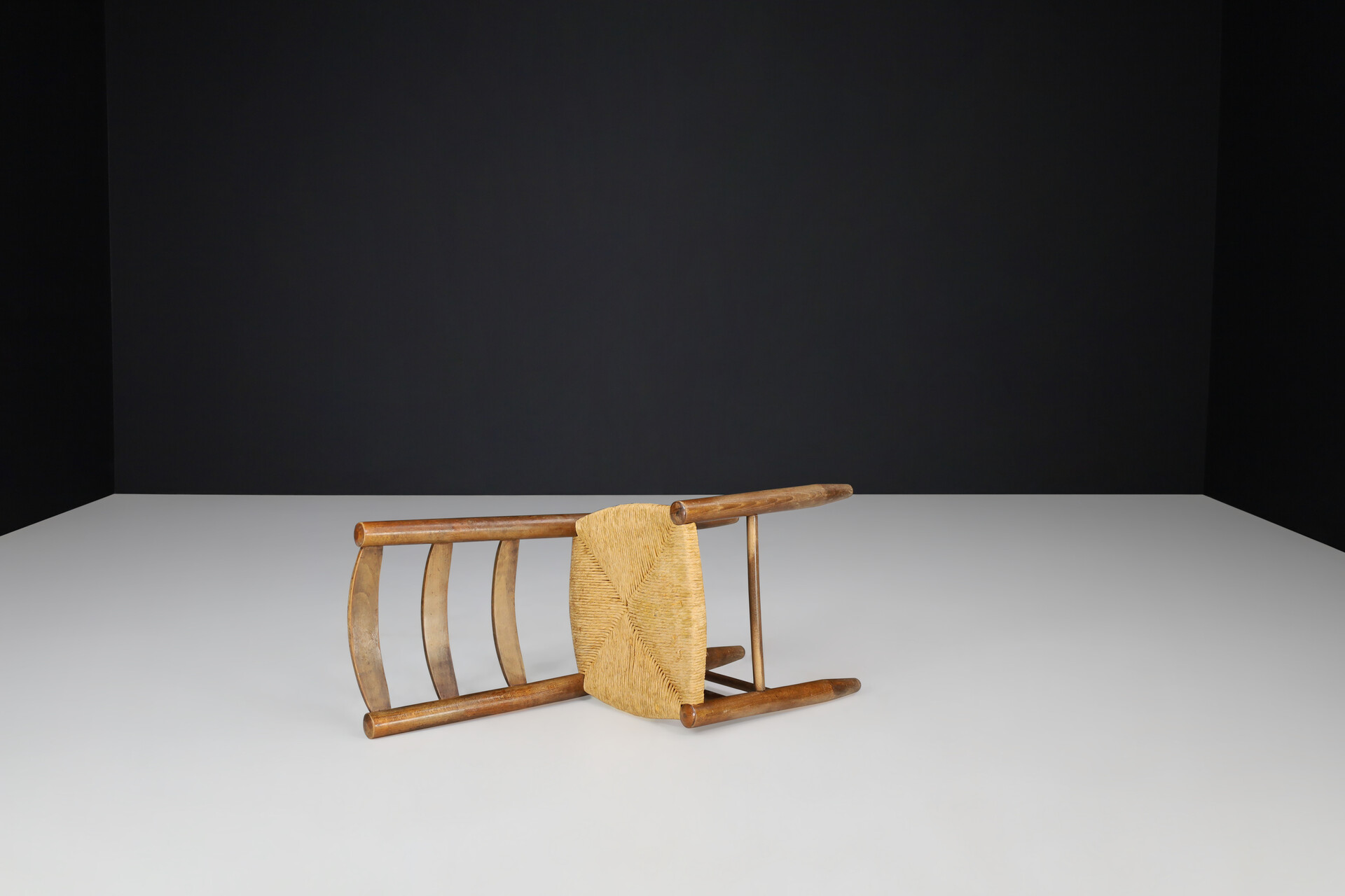 Mid century modern Charlotte Perriand Style Dining Chairs, France 1950s Mid-20th century