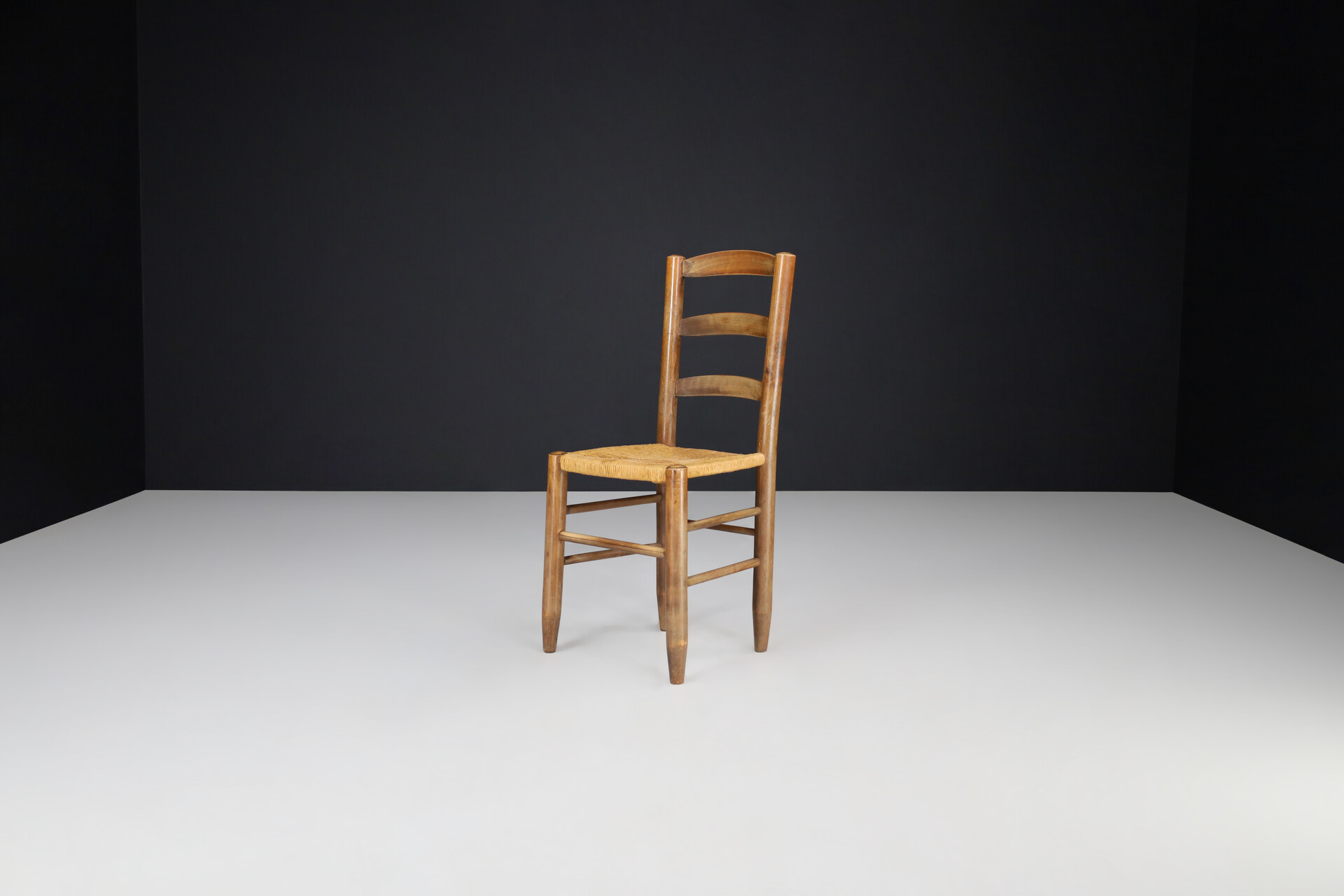 Mid century modern Charlotte Perriand Style Dining Chairs, France 1950s Mid-20th century